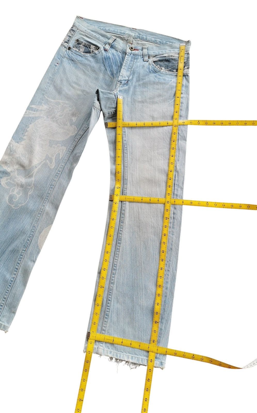 Karakuri Tamashii Vintage Karakuri Tamashi Dragon Japan Denim - 32”x31” Size US 32 / EU 48 - 11 Thumbnail