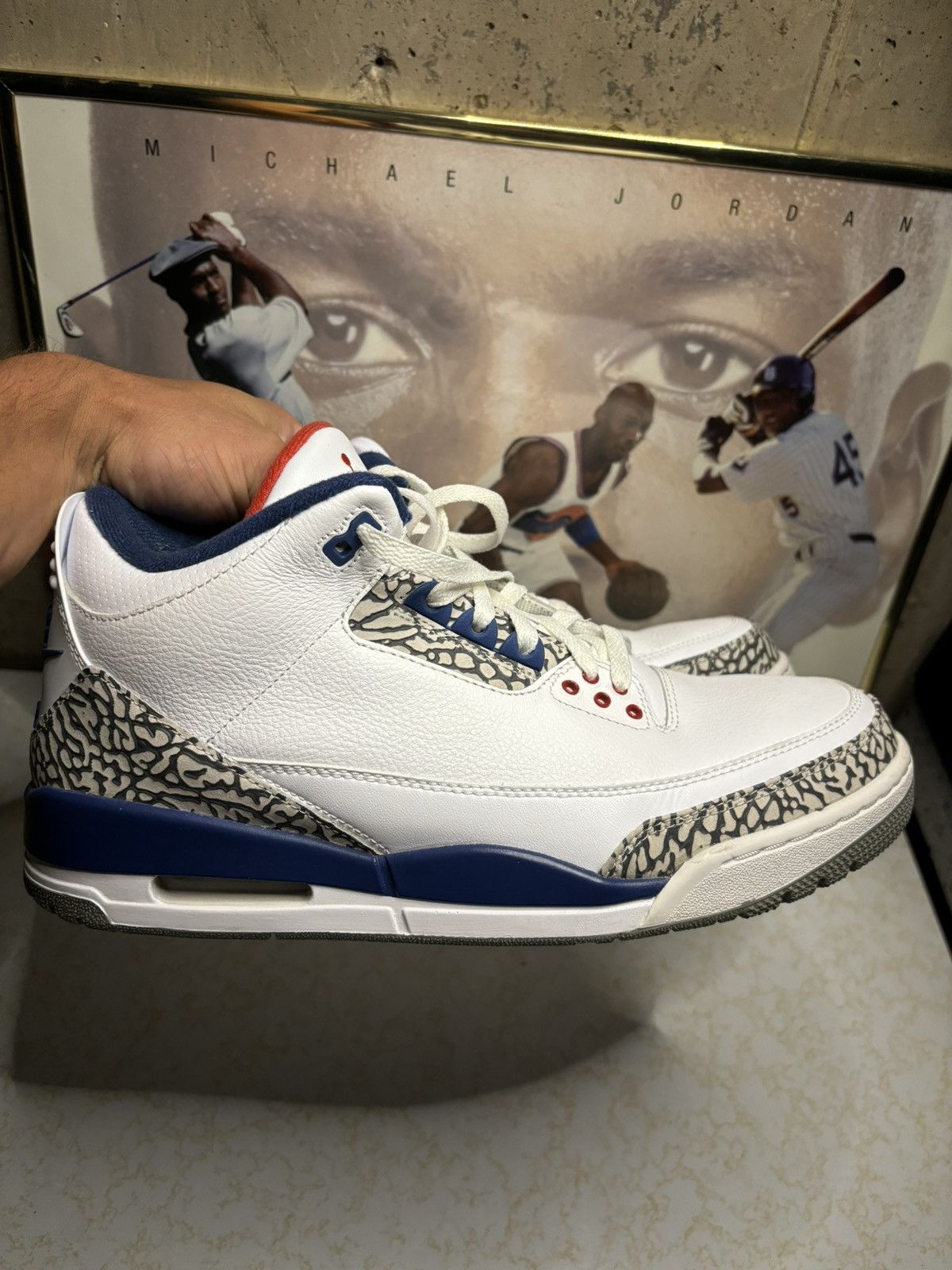 Jordan Brand Air Jordan 3 Retro OG True Blue 2016 Size US 12 / EU 45 - 1 Thumbnail