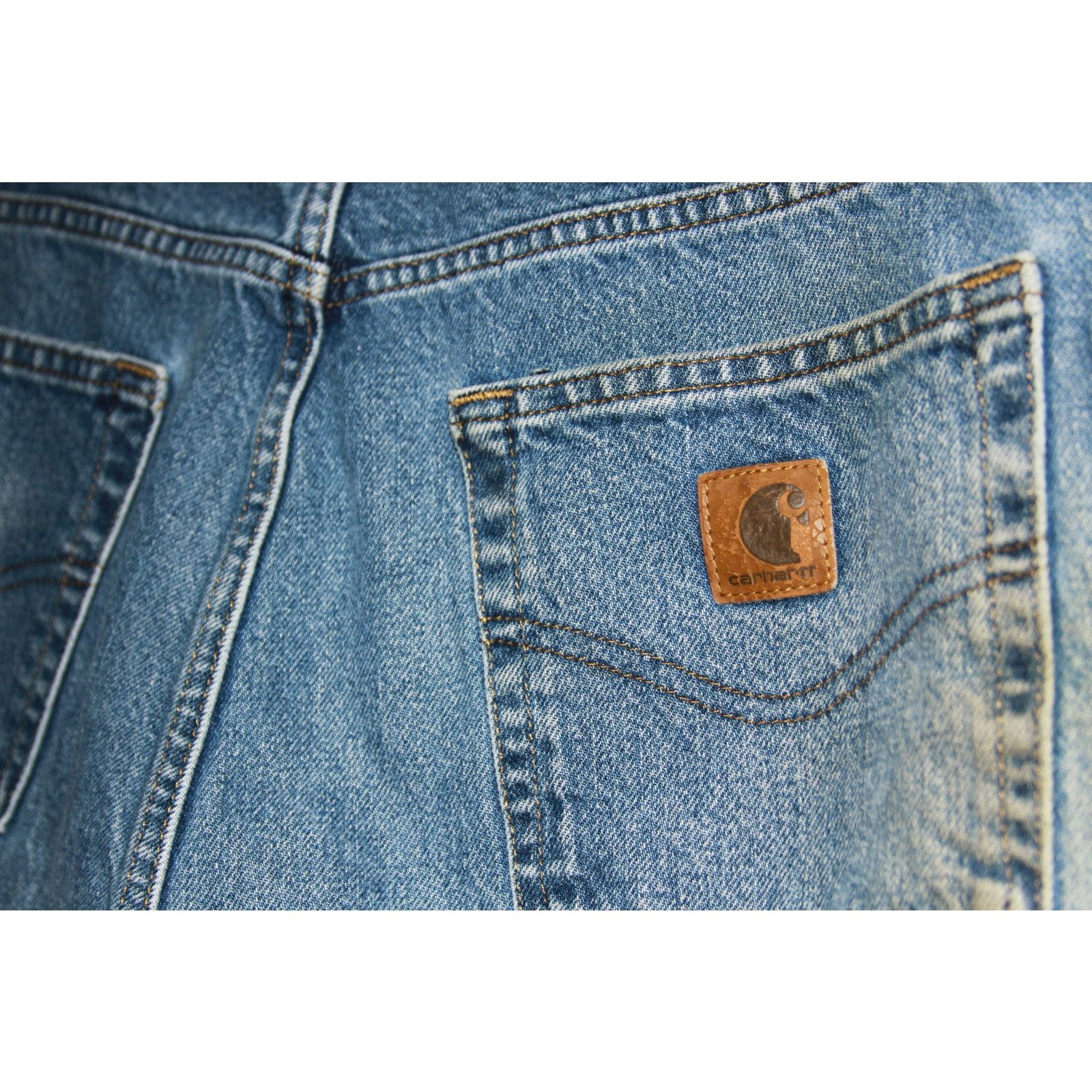 Carhartt Vintage Carhartt Blue Jeans – 32x30 Workwear Fit Faded Worn Size US 32 / EU 48 - 4 Thumbnail