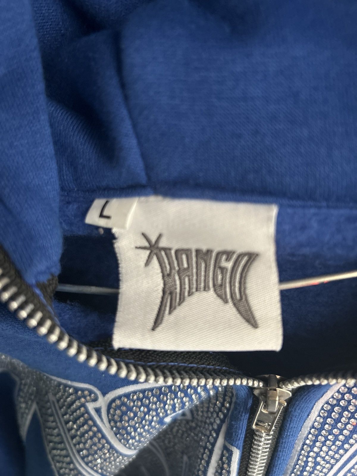 Other Kango Blue Sapphire Rhinestone Design Full Zip Hoodie Size US L / EU 52-54 / 3 - 3 Thumbnail