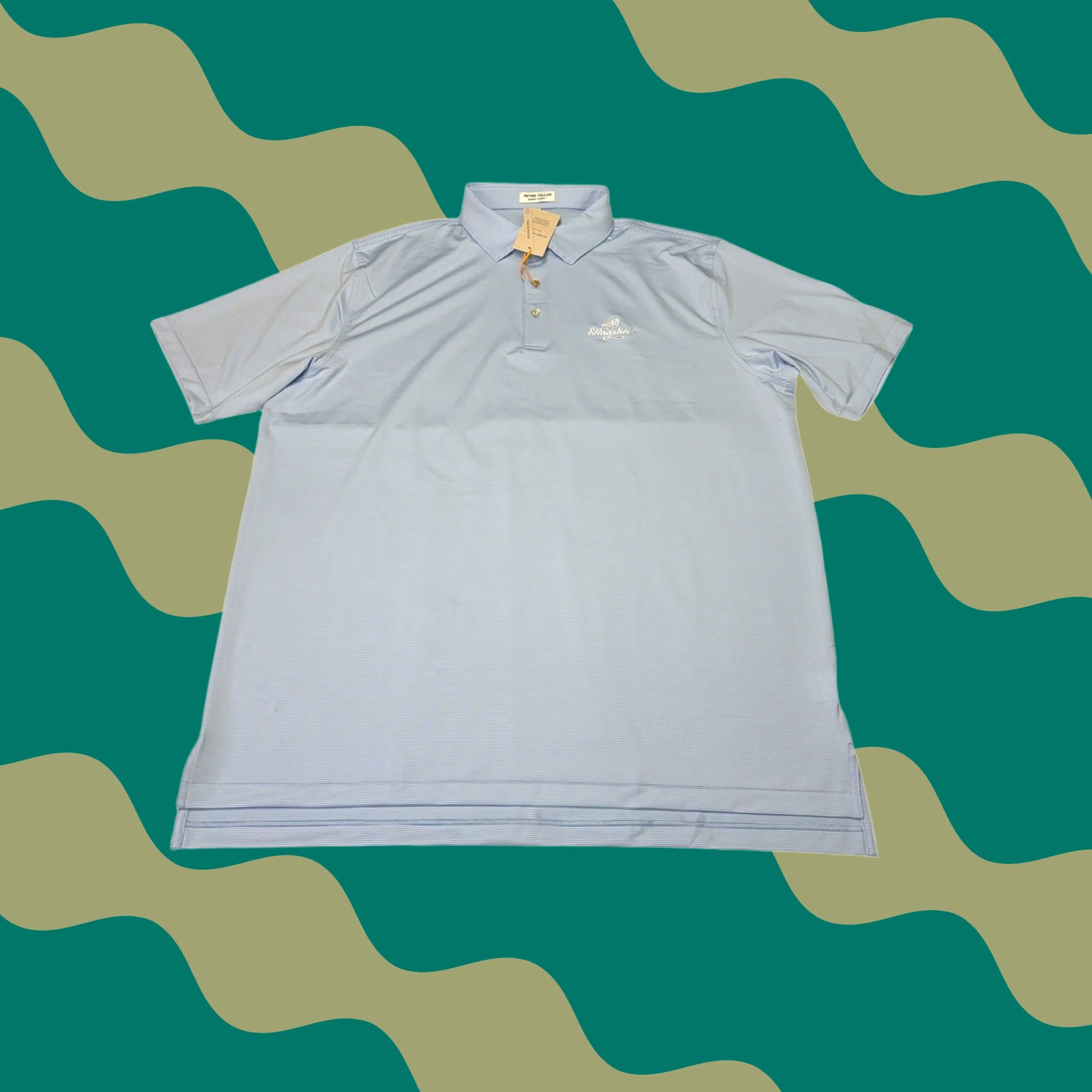 Peter Millar NWT Peter Millar x Slingshot Summer Comfort Polo Shirt XXL Mens Blue Stripe Shirt Polo Womens Mens Size US XXL / EU 58 / 5 - 1 Thumbnail