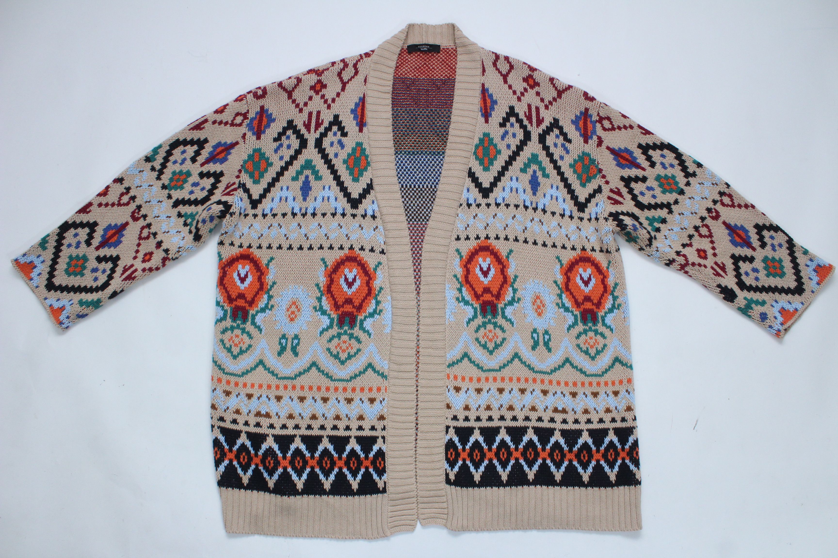 Weekend Max Mara Weekend Max Mara Teorema Jacquard Knit Cardigan Coat Size L Size L / US 10 / IT 46 - 7 Thumbnail