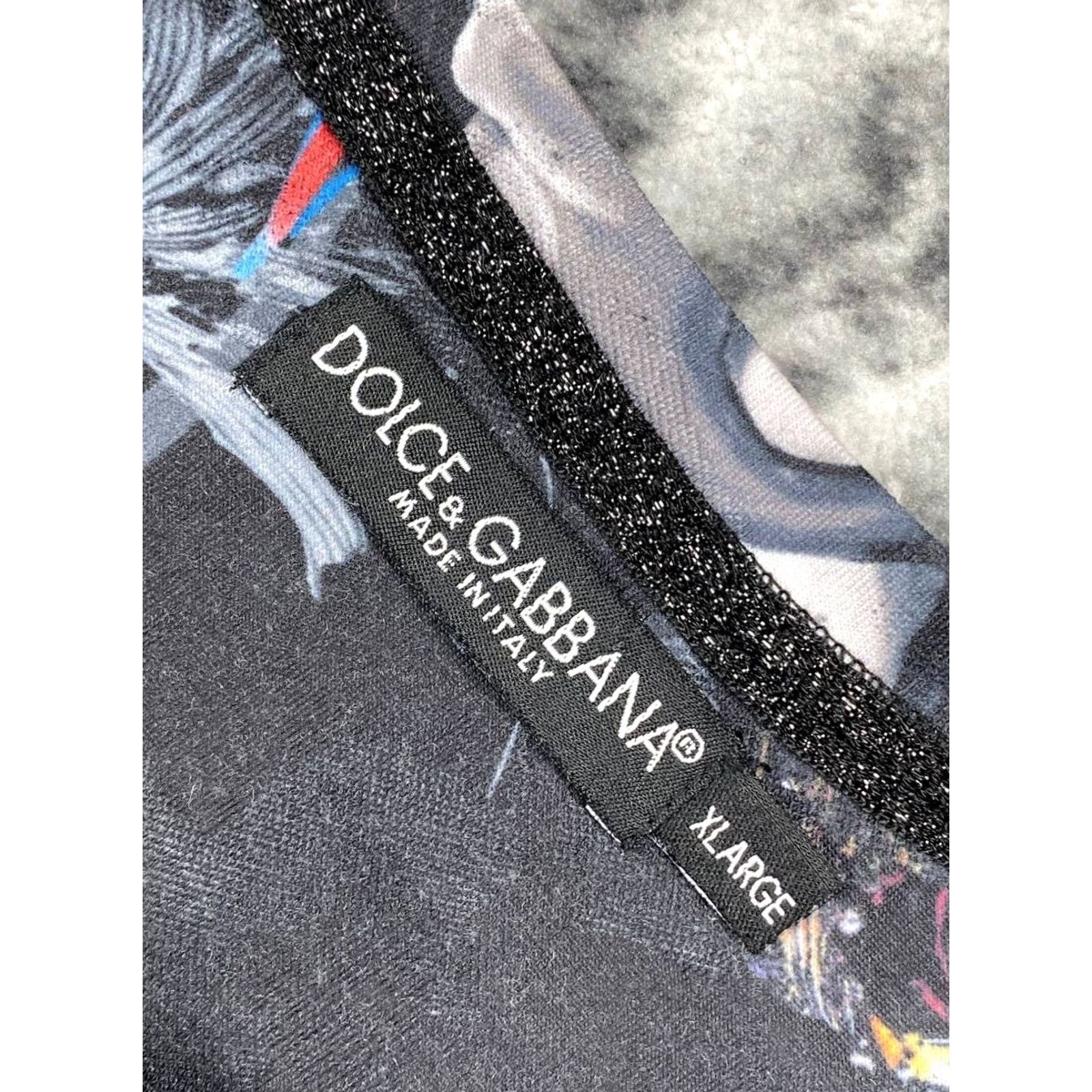 Dolce & Gabbana Dolce&Gabbana T-Shirt Black Logo Men XL Crew Neck Short Sleeve Size US XL / EU 56 / 4 - 5 Thumbnail