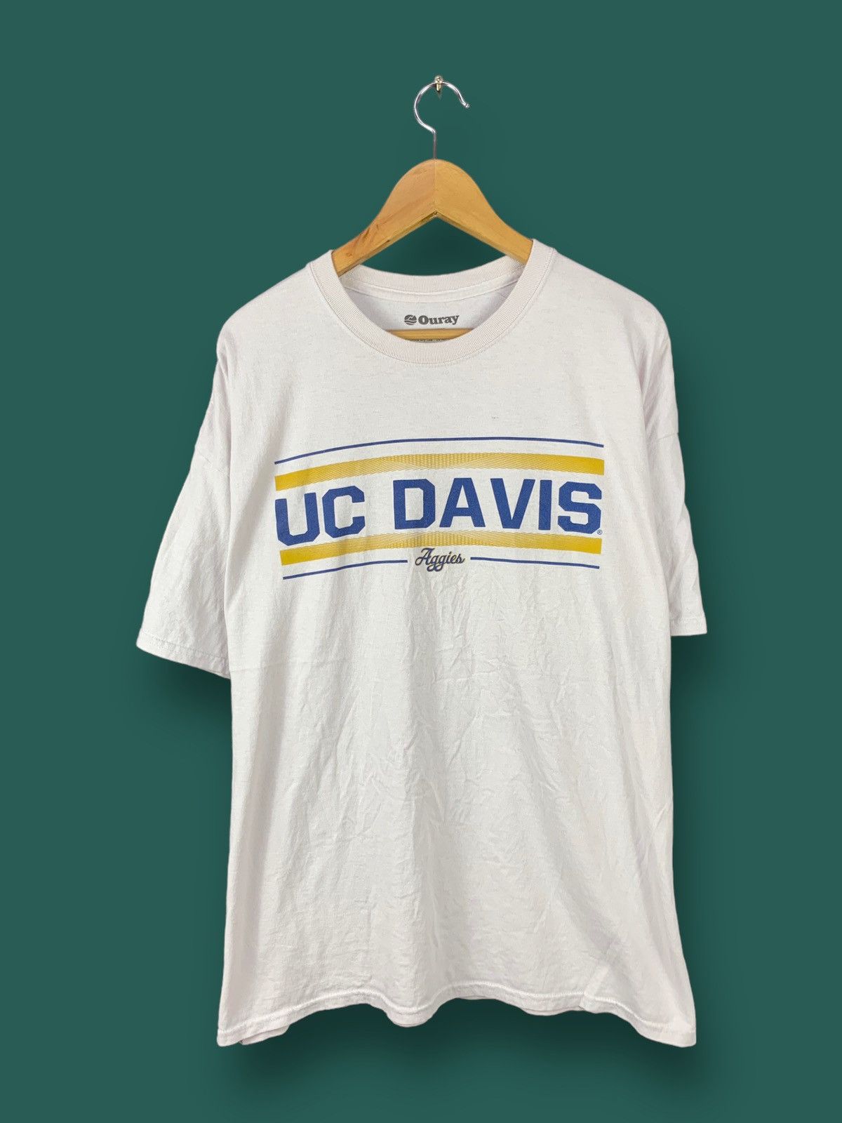 image of American College Steals! Uc Davis By Ouray University Tee in White, Men's (Size 2XL)