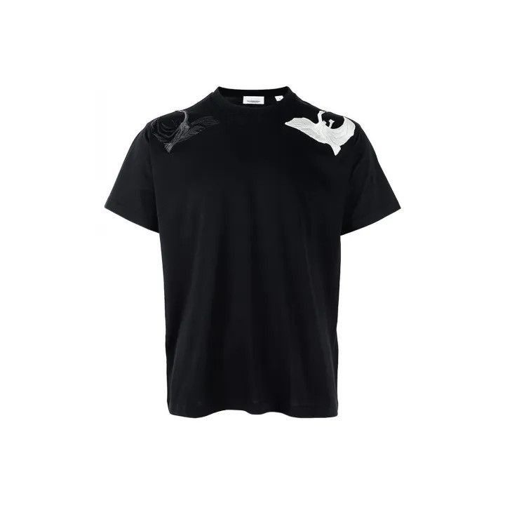 Burberry Burberry Burberry Black Embroidered Swan Short Sleeve T-Sh Size US S / EU 44-46 / 1 - 1 Thumbnail