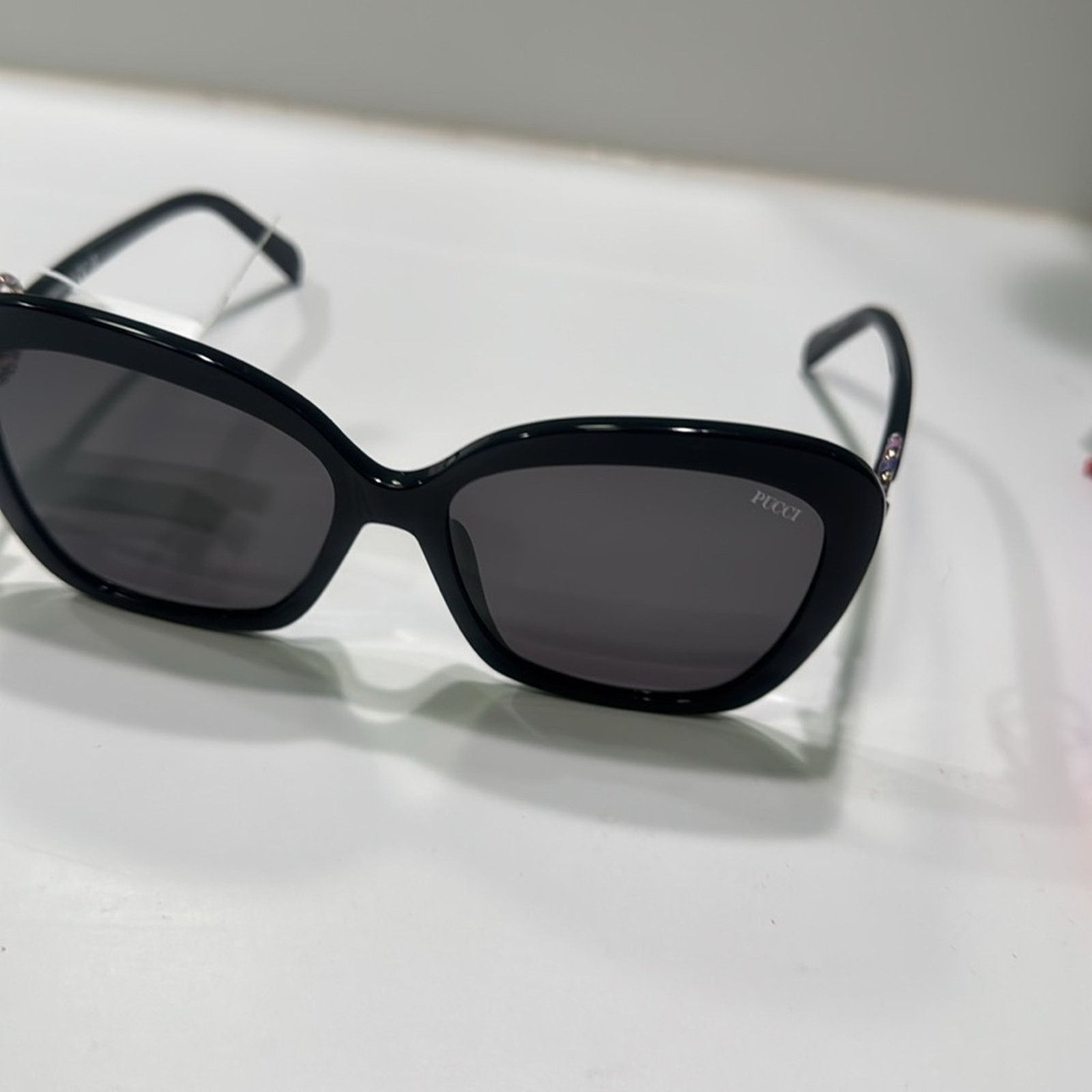 Emilio Pucci 58mm Butterfly Sunglasses Emilio Pucci Shiny Black Smoke Size ONE SIZE - 6 Thumbnail