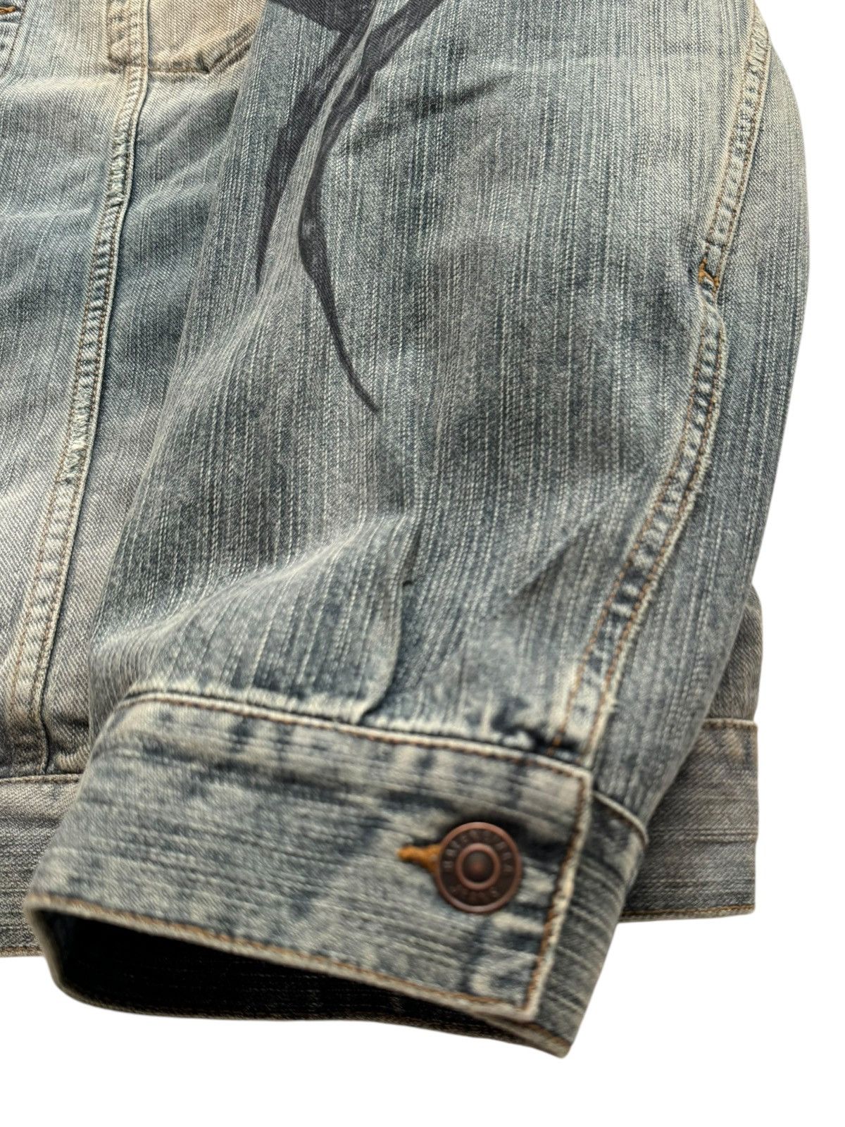 Balenciaga 2024 Y2K Tattoo Tribal Oversized Denim Jacket Size US XL / EU 56 / 4 - 10 Thumbnail