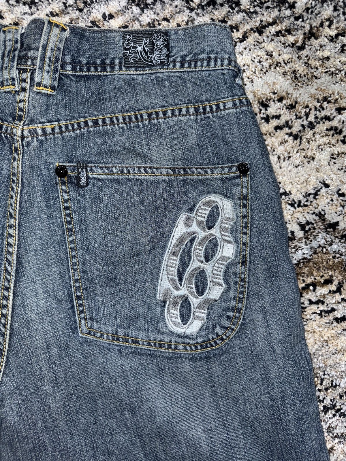 No Fear Rare No Fear Brass Knuckles Patch Pants Size US 34 / EU 50 - 2 Thumbnail