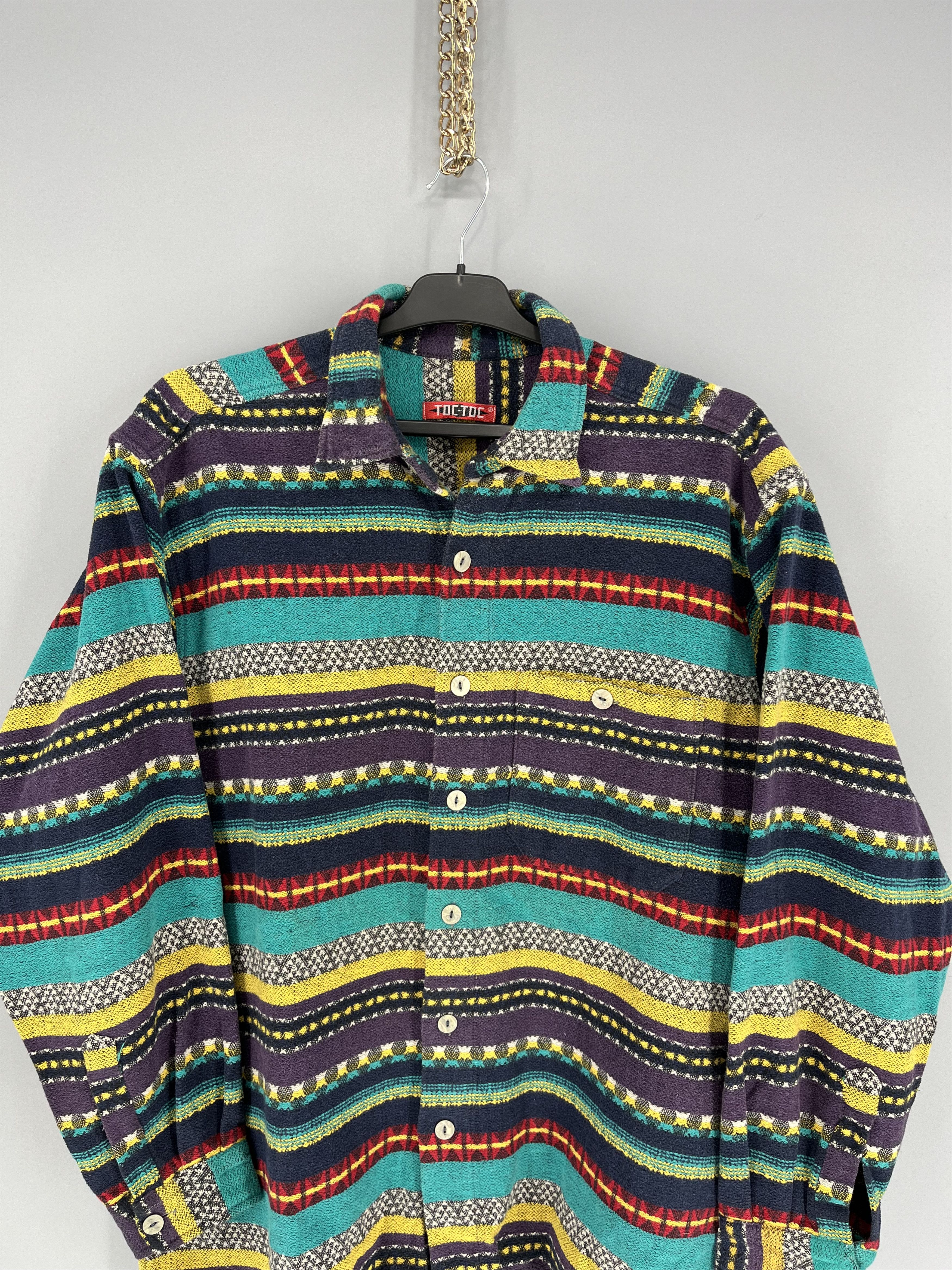 Japanese Brand 💥RARE💥Vintage Toc Toc Very Еhick Flannel Coogi Style Size US L / EU 52-54 / 3 - 6 Thumbnail