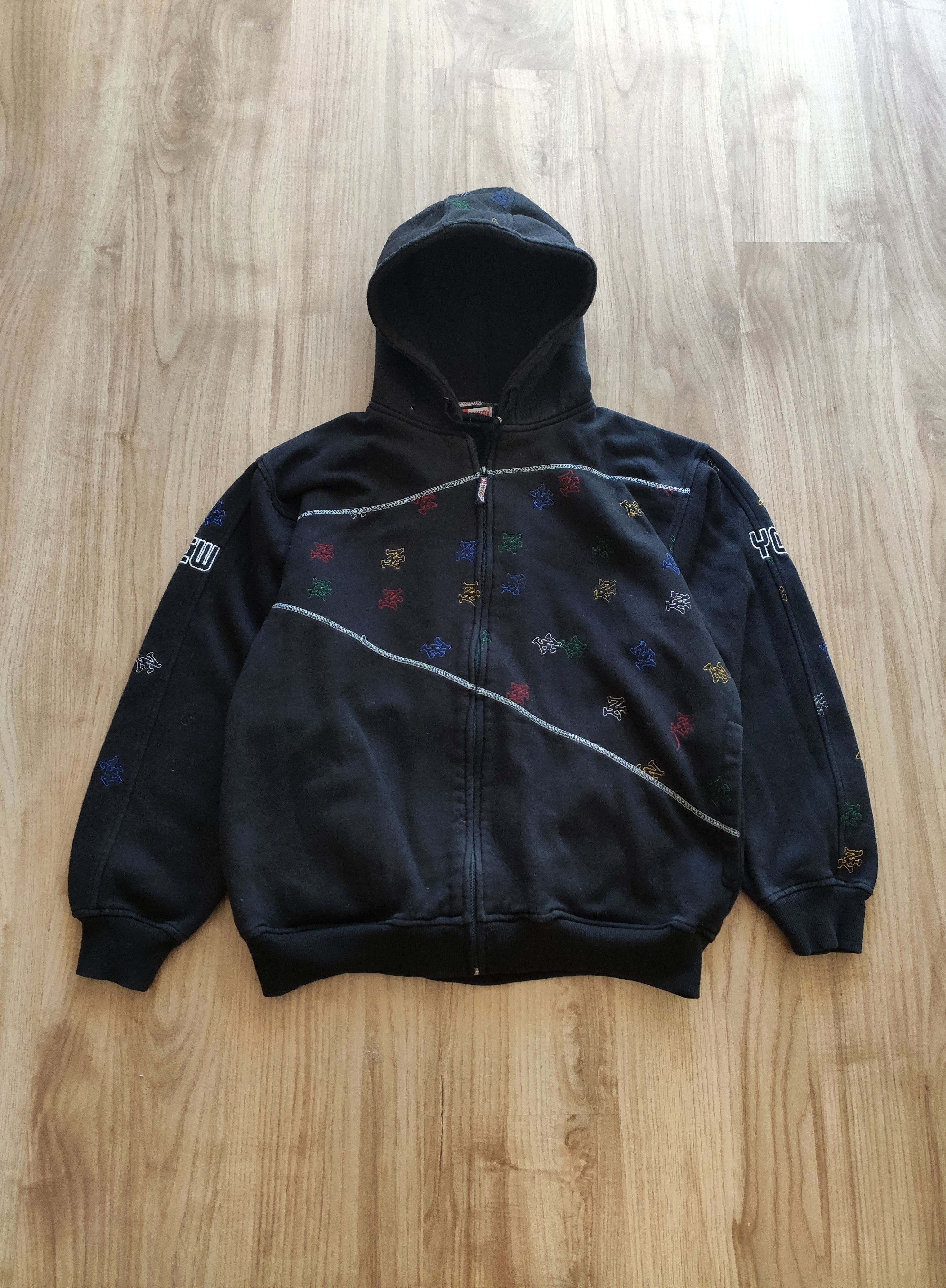 Vintage Vintage New York boxy zip hoodie 90s 80s skate streetwear Size US L / EU 52-54 / 3 - 1 Thumbnail