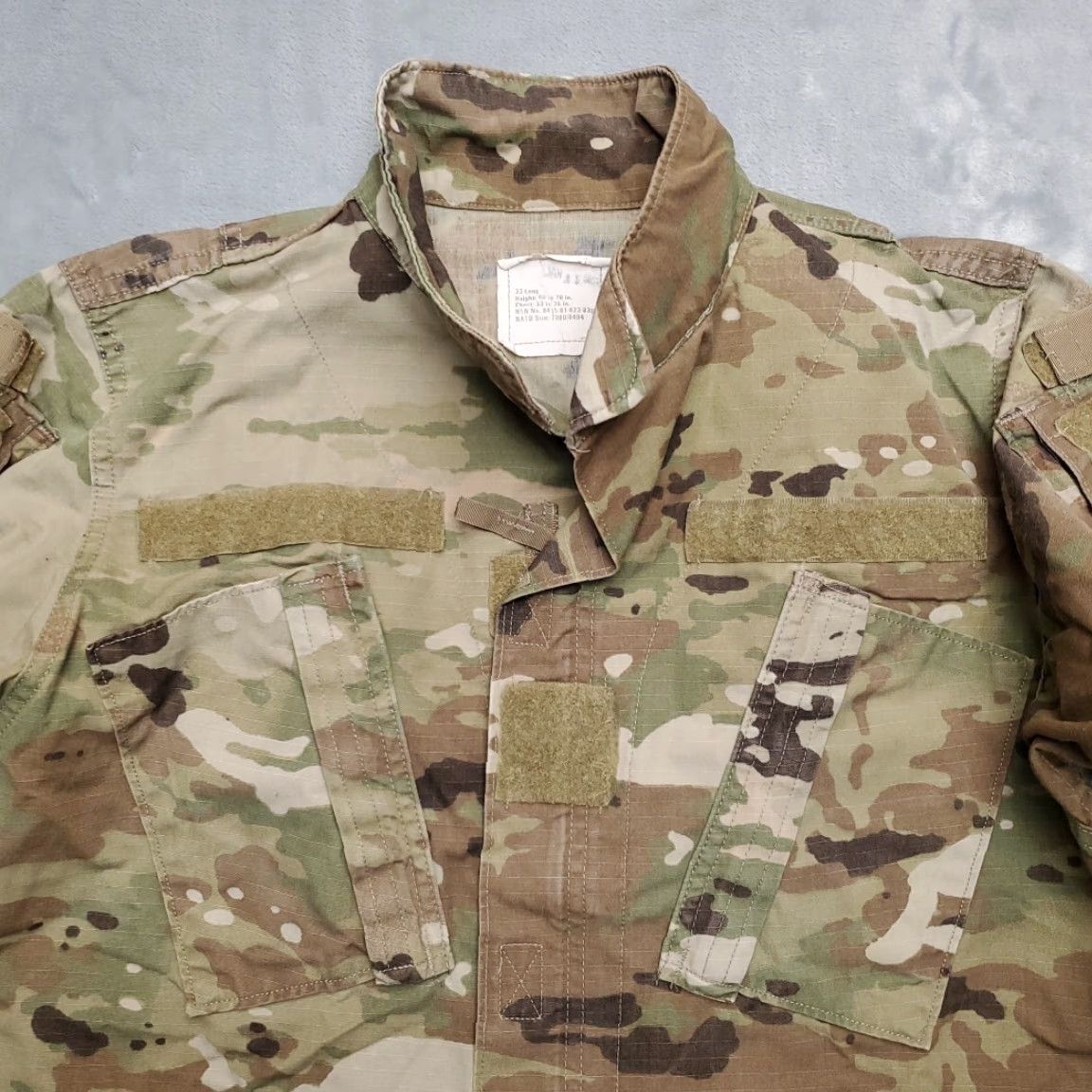 American Apparel VINTAGE Army Jacket Womens 33 Long Multicam Green Military Jacket Camouflage Cotton Blend Pockets Long Sleeve Buttons Casual Womens 33 Long Size XXS / US 00 / IT 34 - 3 Thumbnail