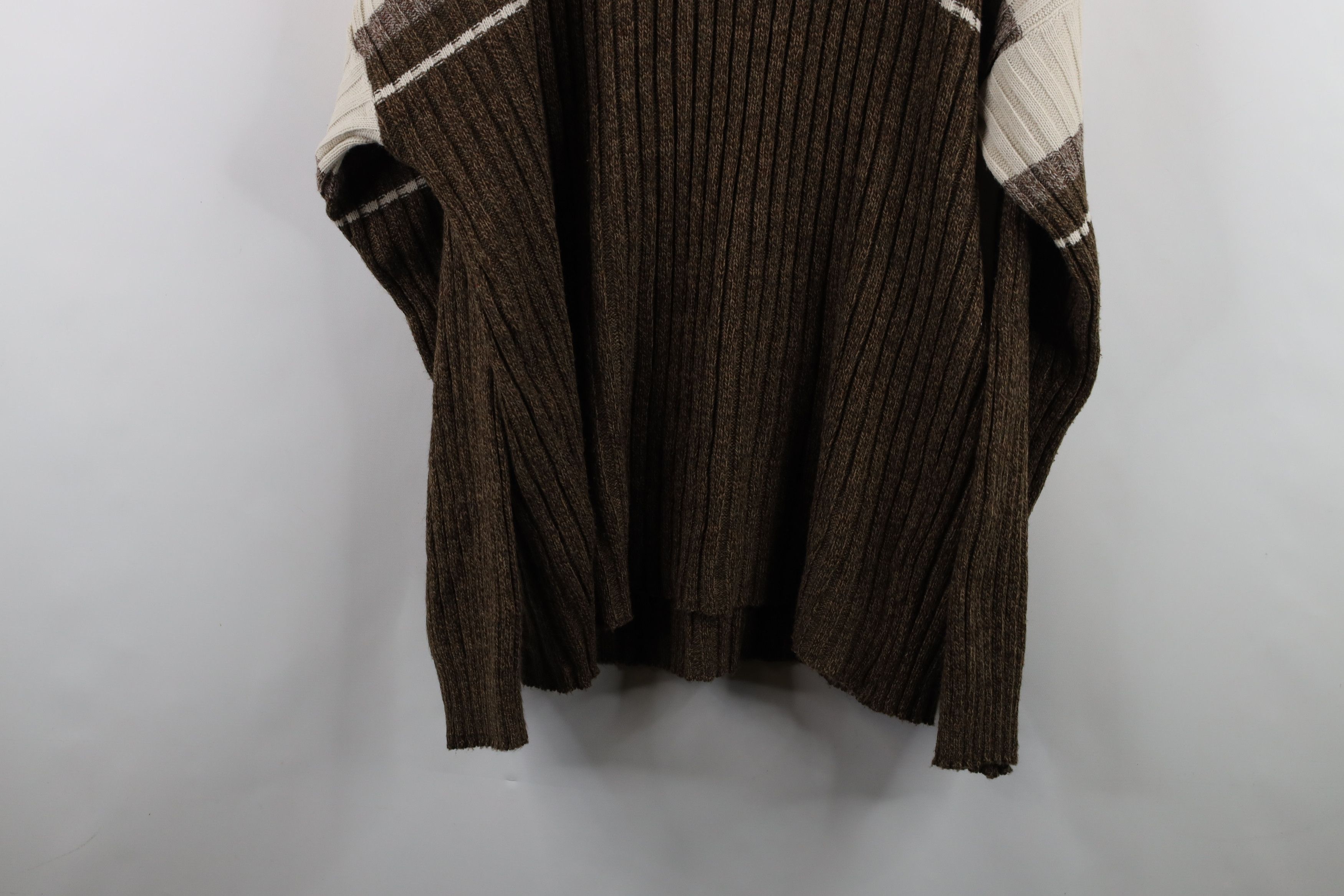 Vintage Vintage 90s Streetwear Striped Ribbed Knit Mock Neck Sweater Size US XXL / EU 58 / 5 - 10 Thumbnail