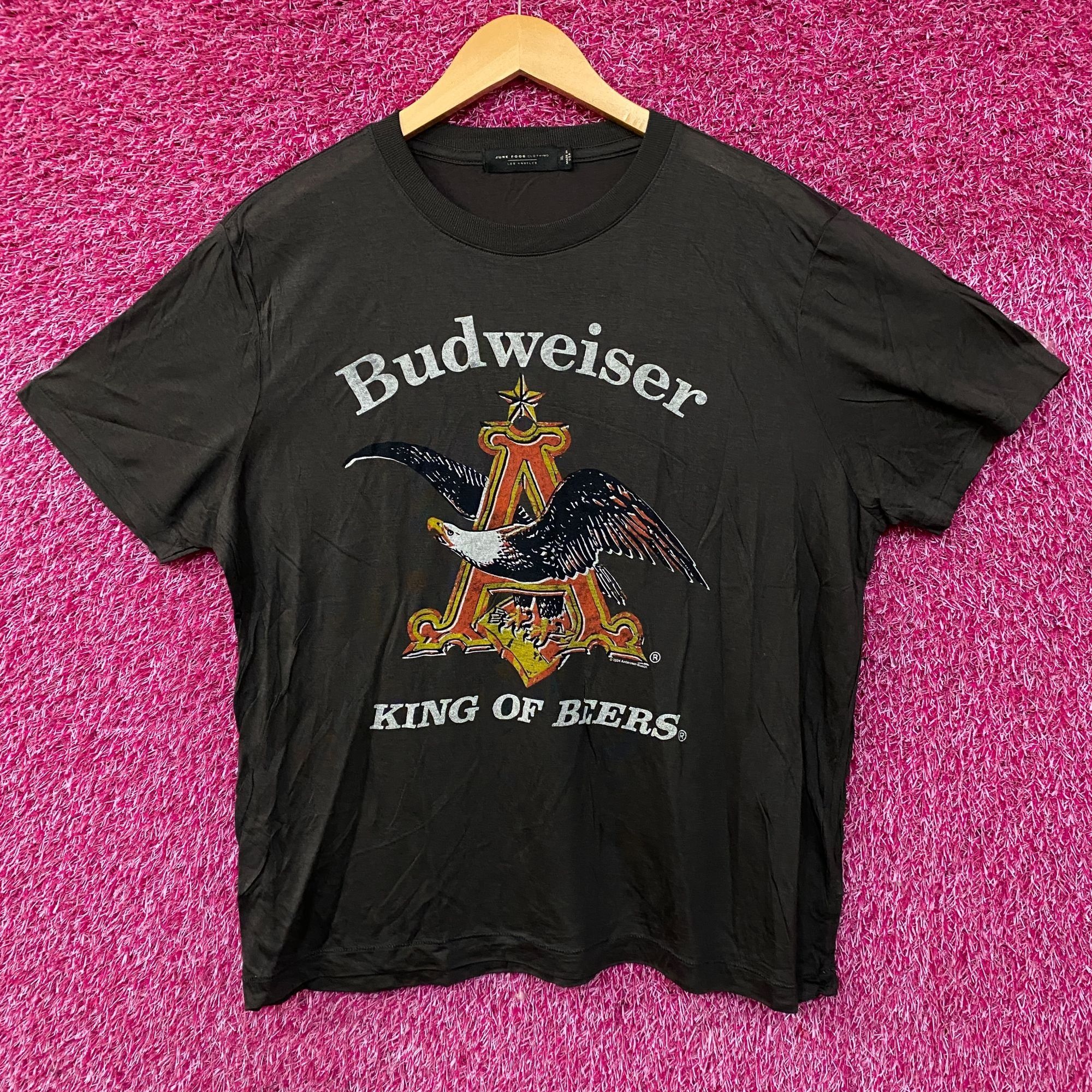 Junk Food Budweiser King Of Beer American Bald Eagle Logo T-Shirt XL Size US XL / EU 56 / 4 - 1 Thumbnail