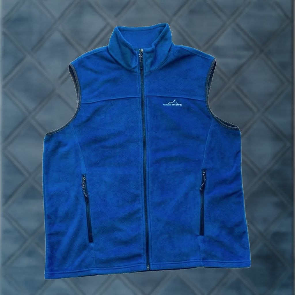 Eddie Bauer VINTAGE Eddie Bauer Full Zip Fleece Vest Sleeveless Jacket Zip Pockets Blue XL NWOT Size US XL / EU 56 / 4 - 1 Thumbnail