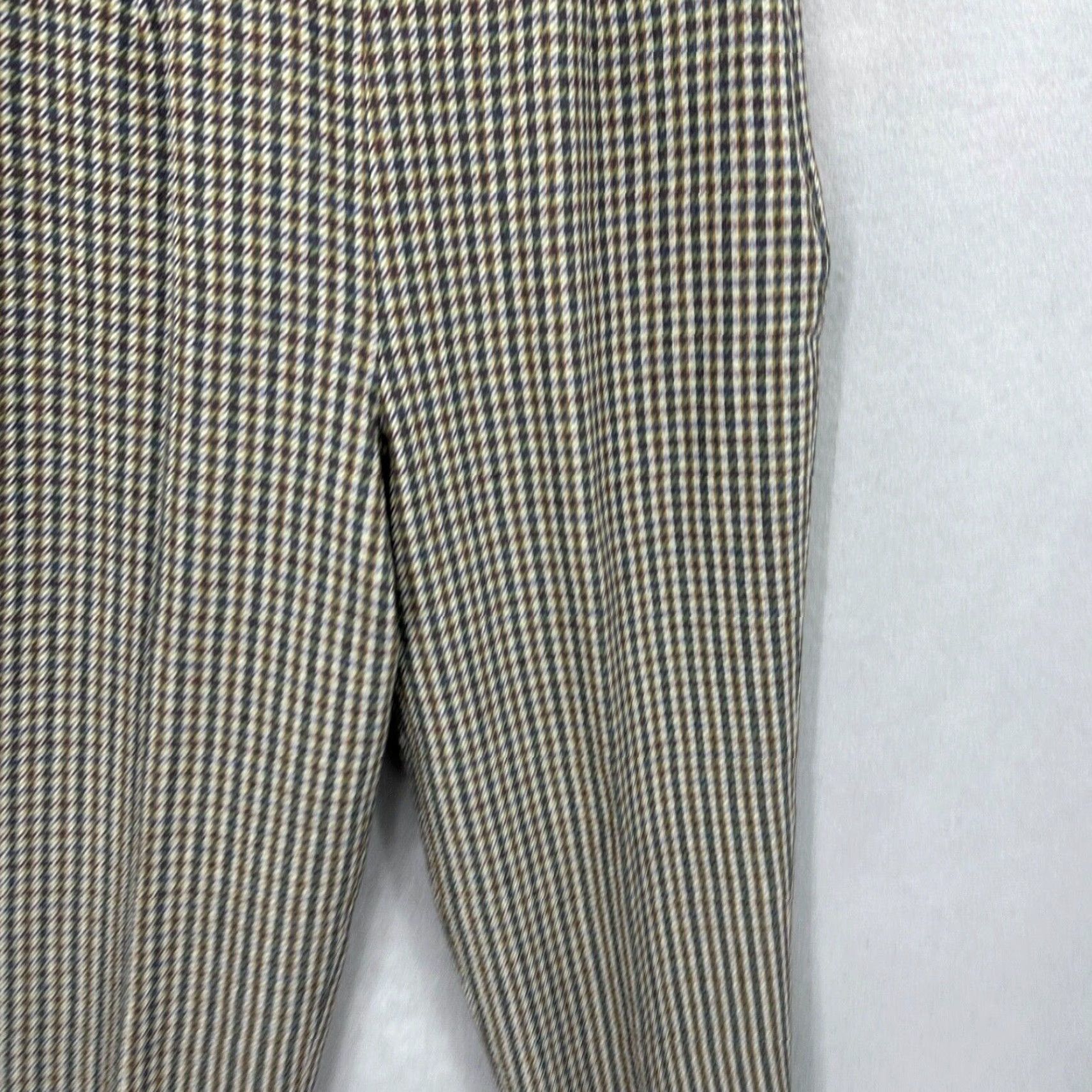 Pendleton VINTAGE Pendleton Knockabout Pants Womens 6 Green Houndstooth Wool Zip Preppy Size 28" / US 6 / IT 42 - 6 Thumbnail