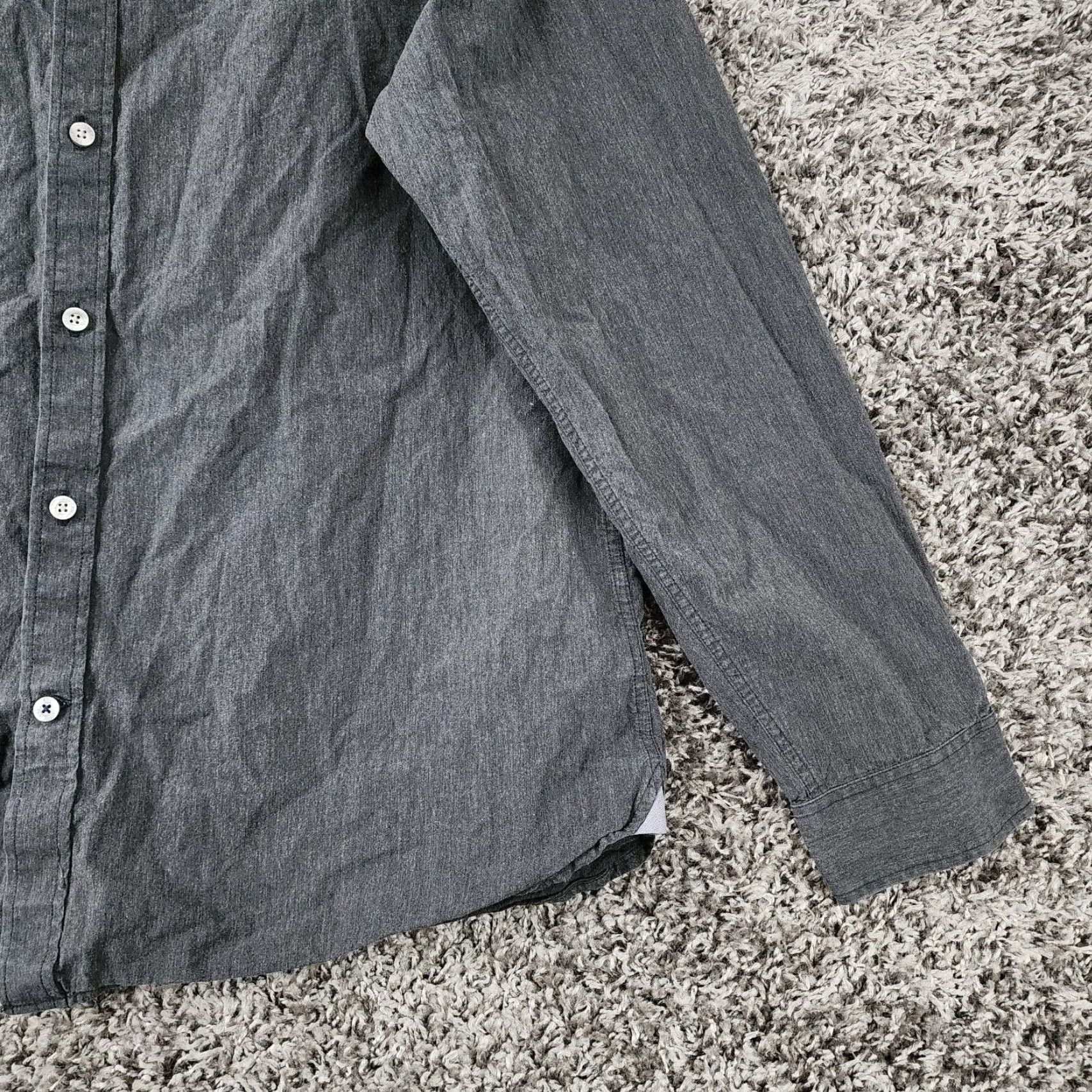 American Eagle Outfitters AMERICAN EAGLE Slim Fit Button-Up Shirt Long Sleeve Black Adult XL Mens Size US XL / EU 56 / 4 - 2 Thumbnail
