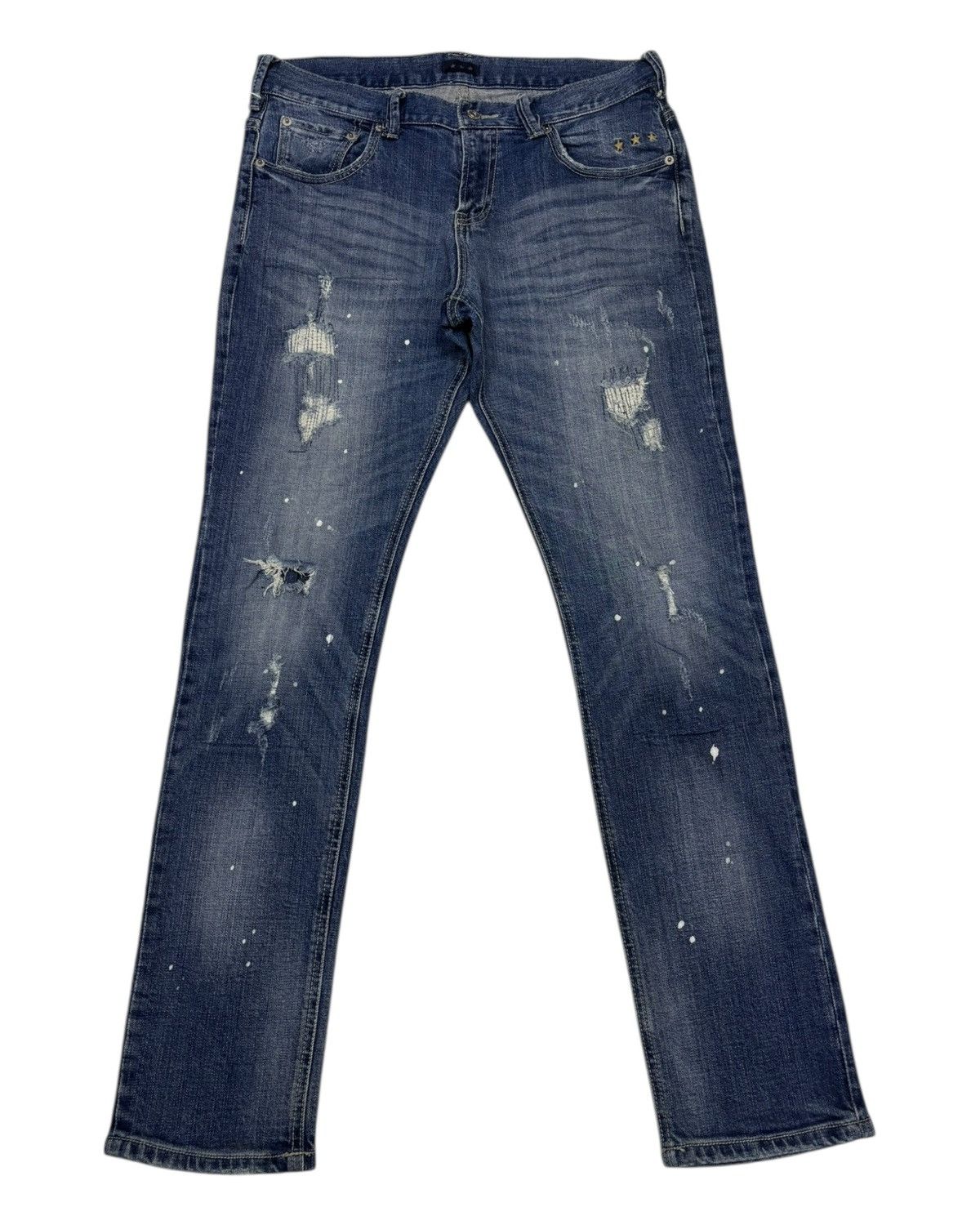 General Research × Japanese Brand Vintage Graphic Reserch Foundation Distressed Denim Jean Size US 32 / EU 48 - 1 Thumbnail