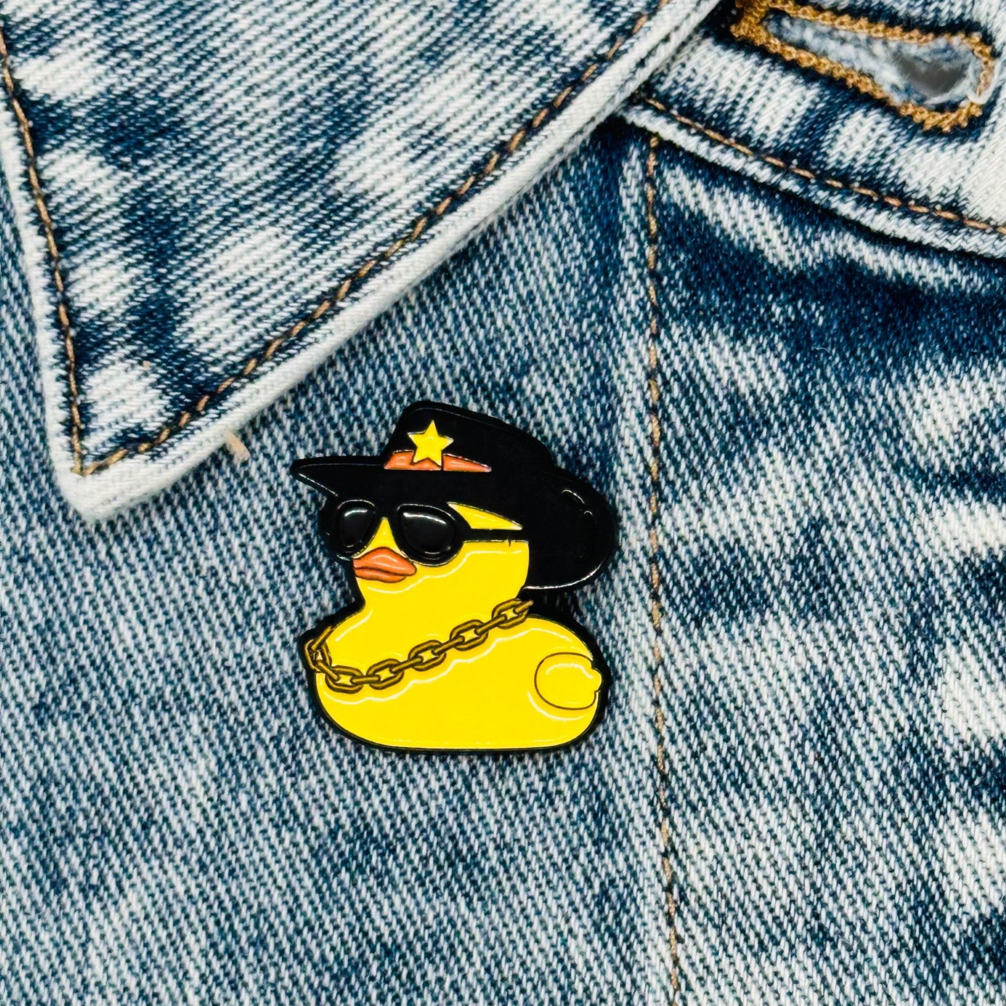 Other New Duck Cartoon Enamel Collecctionable Looking Funny Cool P Size ONE SIZE - 4 Thumbnail