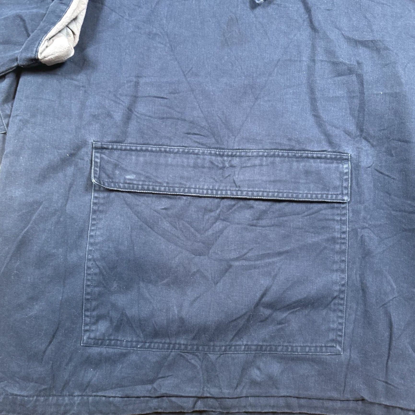 Vintage VINTAGE Polo Ralph Lauren Jeans Co Anorak Windbreaker Hoodie Hoody Blue Grey Men's Large Jacket Windbreaker Cotton Gray Mens L Size US L / EU 52-54 / 3 - 3 Thumbnail