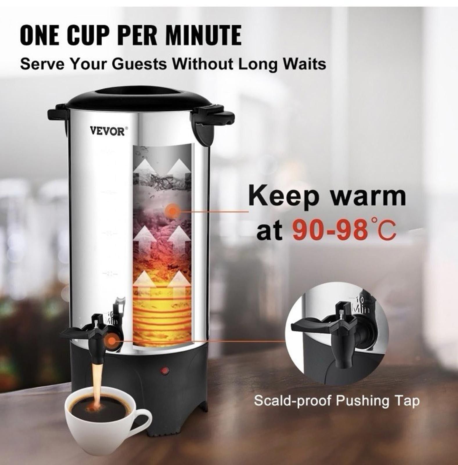 Other Vevor KLY-7.4K Electric Coffee Boiler New Size ONE SIZE - 4 Thumbnail