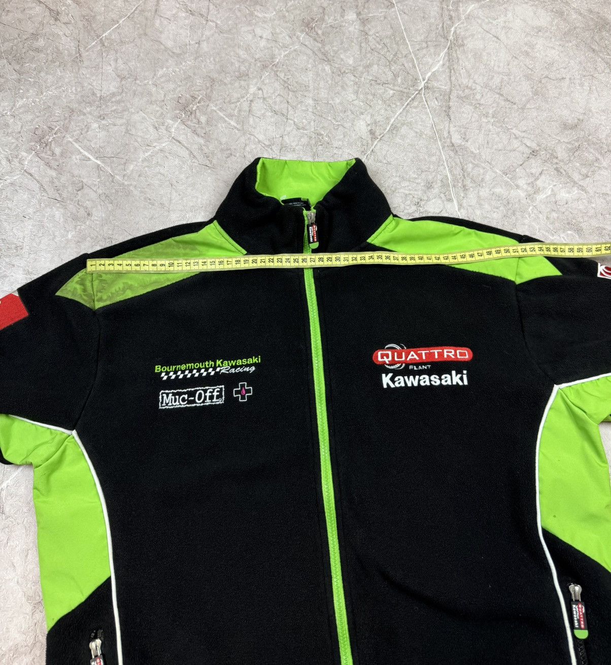 Vintage Vintage Kawasaki Fleece Racing Sherpa Jacket Y2K M Size US M / EU 48-50 / 2 - 13 Thumbnail