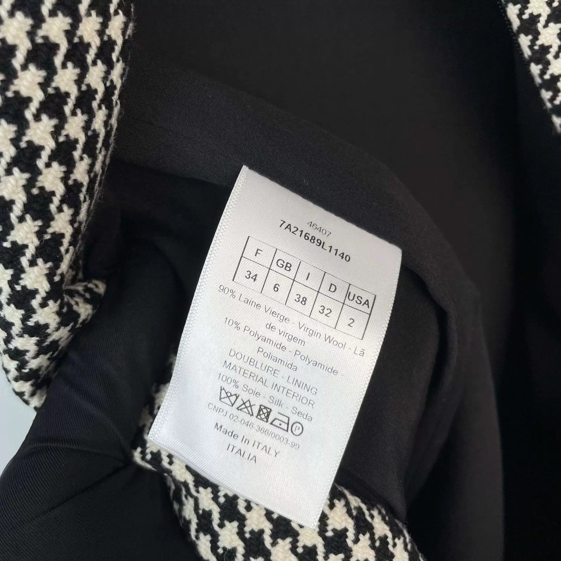 Dior Dior houndstooth sleeveless dress black & white 34 Size XS / US 0-2 / IT 36-38 - 4 Thumbnail