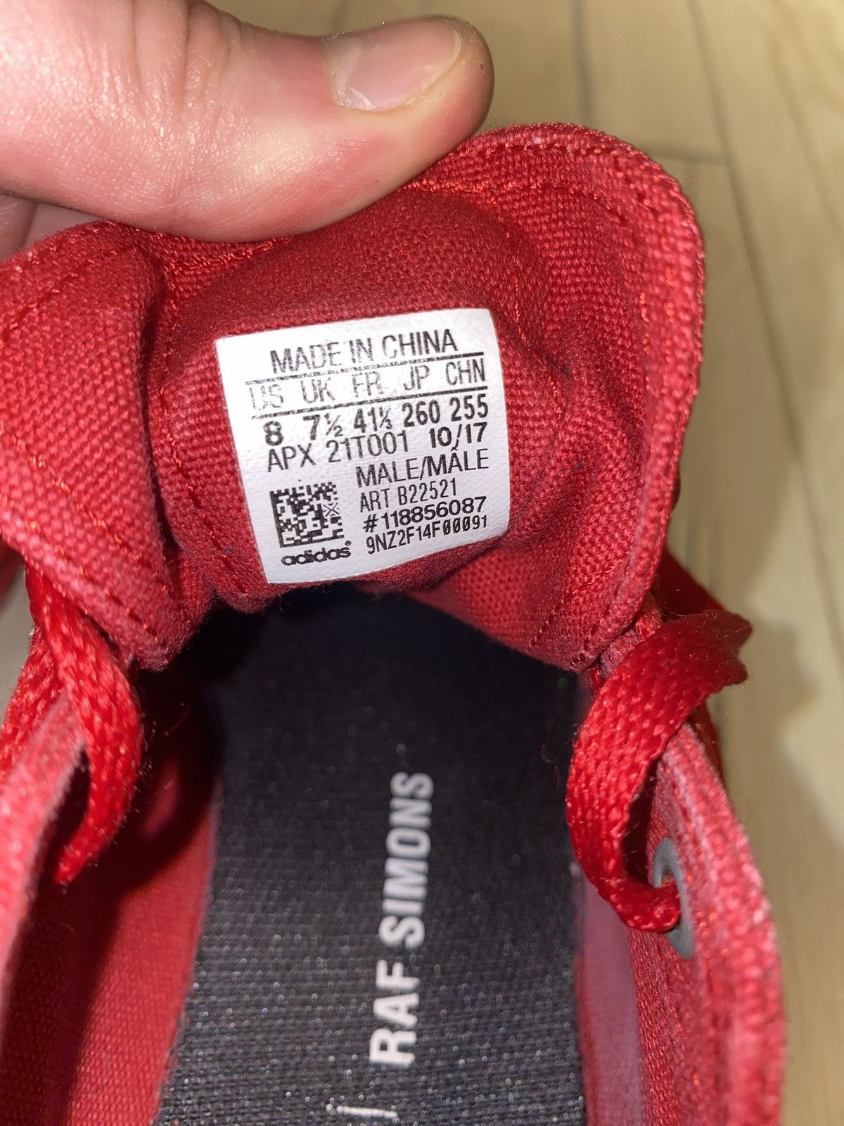 Raf Simons Raf Simons Red Detroit Runner Low-Top Sneakers Size US 8 / EU 41 - 9 Thumbnail