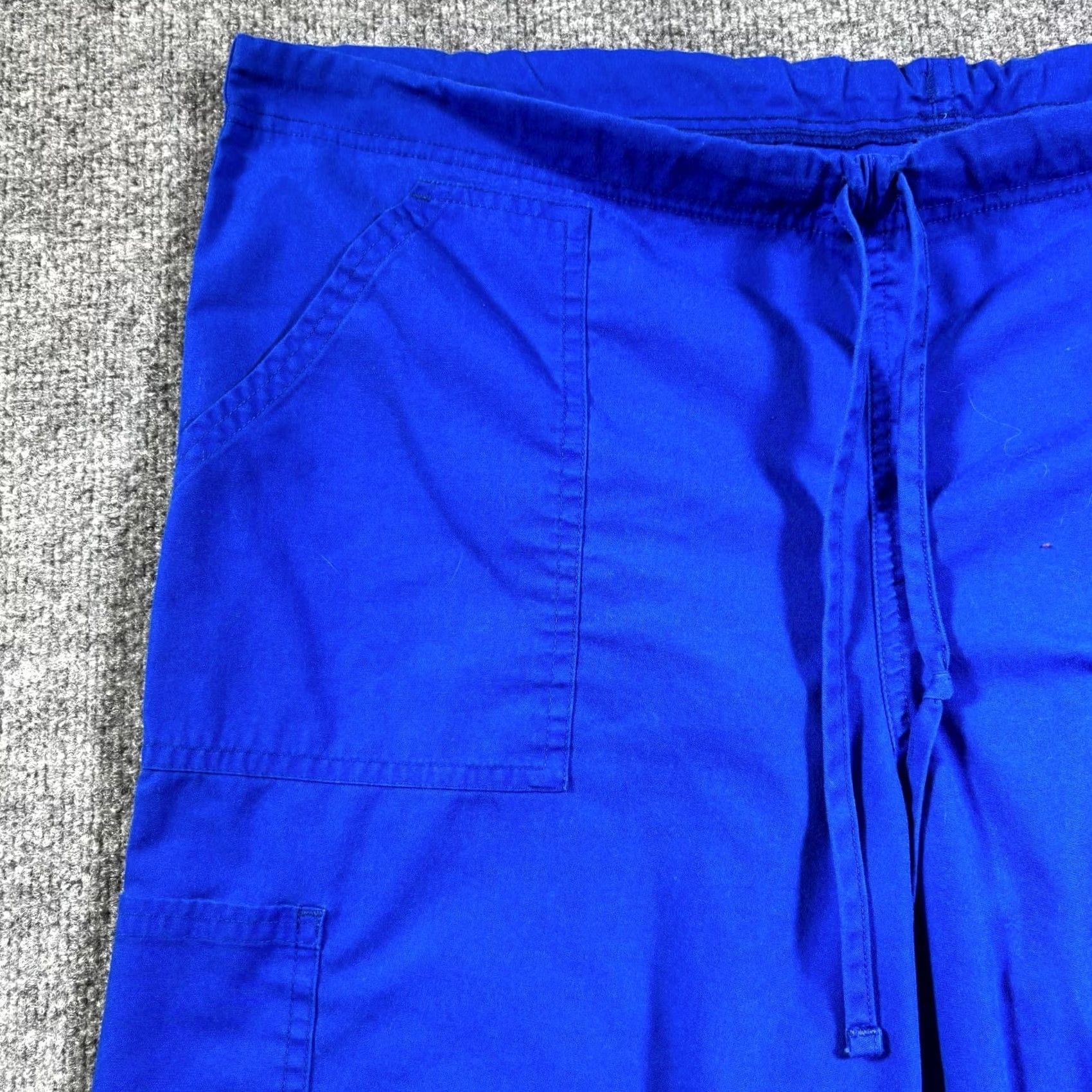 Vintage Scrub Star Scrub Pant Unisex M Blue Polyester Medical Straight Nursing Stretch Shirt Size US 31 - 3 Thumbnail