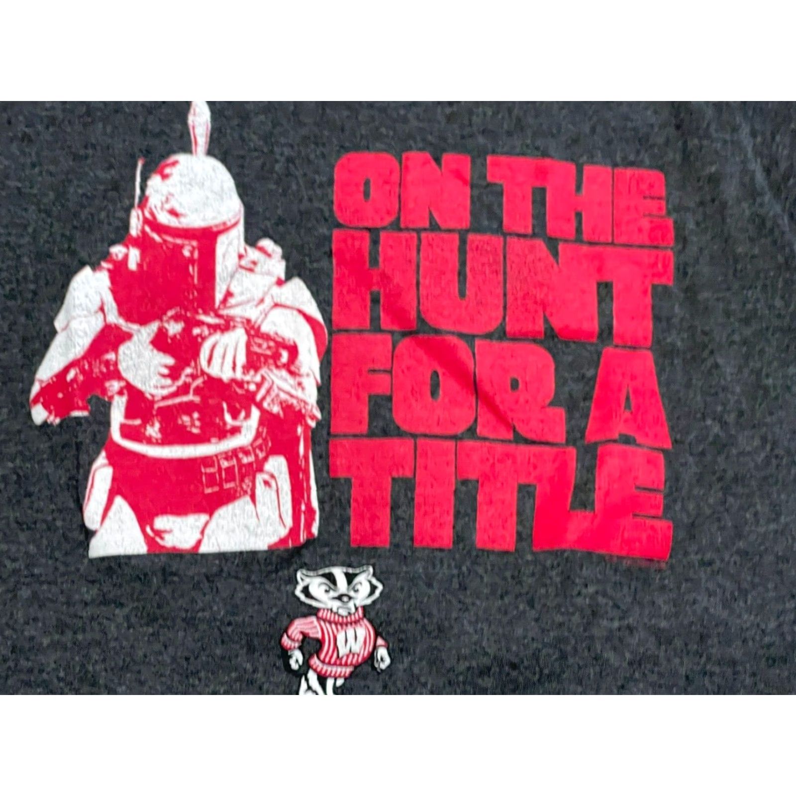 Star Wars VINTAGE Star Wars Shirt Mens Small Black Wisconsin Badger On the Hunt for a Title Shirt Size US S / EU 44-46 / 1 - 5 Thumbnail