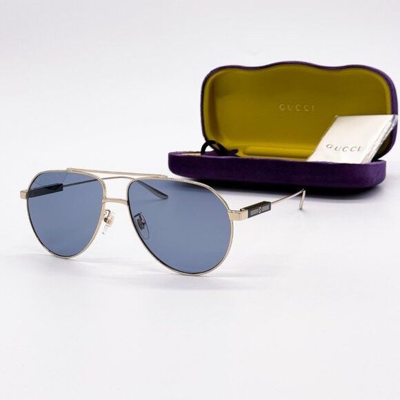 Gucci NEW GUCCI GG1311S 003 UNISEX METAL AVIATOR SUNGLASSES Size ONE SIZE - 1 Thumbnail