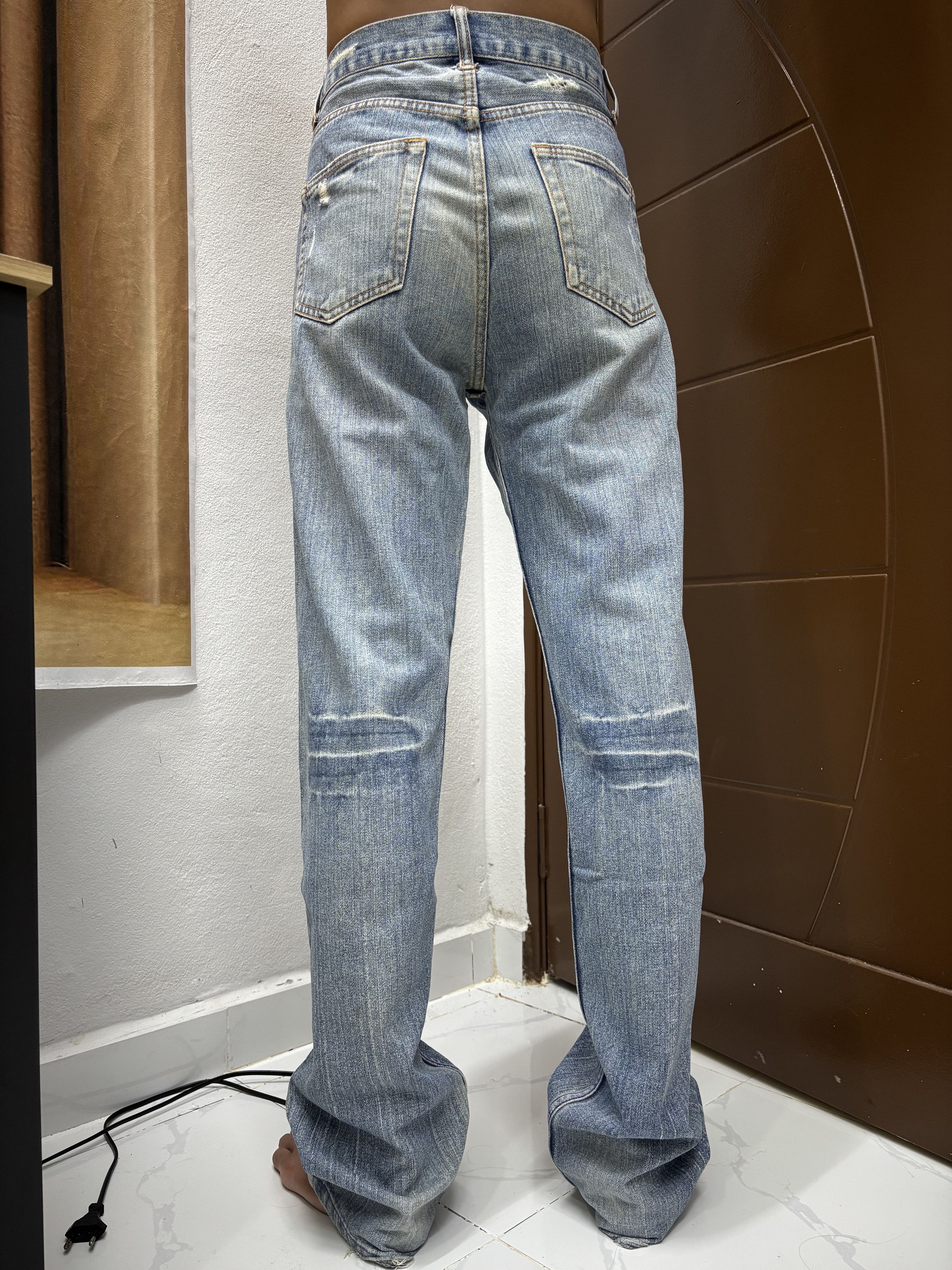 Hysteric Glamour NYLAUS CLOTHING LOOSE FIT DISTRESSED DENIM JEANS Size US 32 / EU 48 - 15 Thumbnail