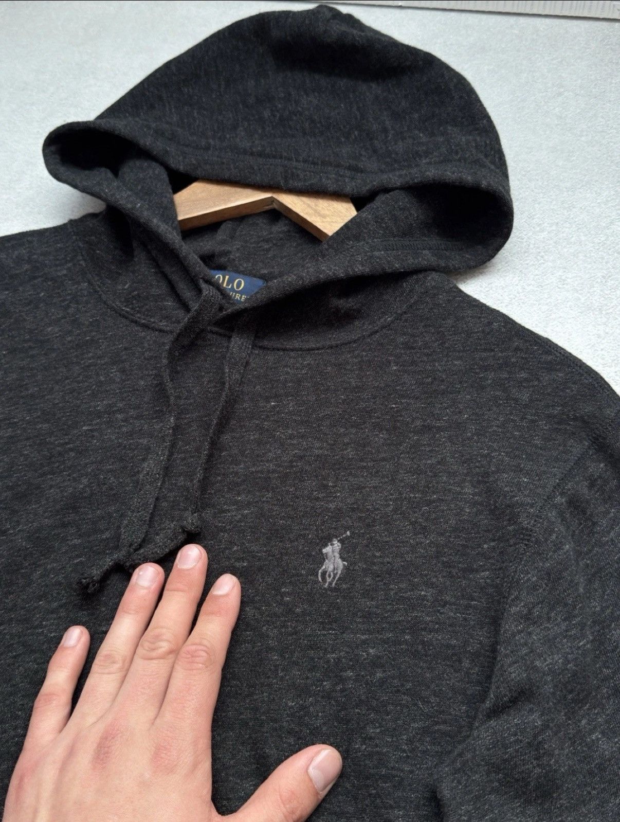 Polo Ralph Lauren Polo Ralph Lauren Dark Gray Classic Hoodie Men Size S Size US S / EU 44-46 / 1 - 3 Thumbnail