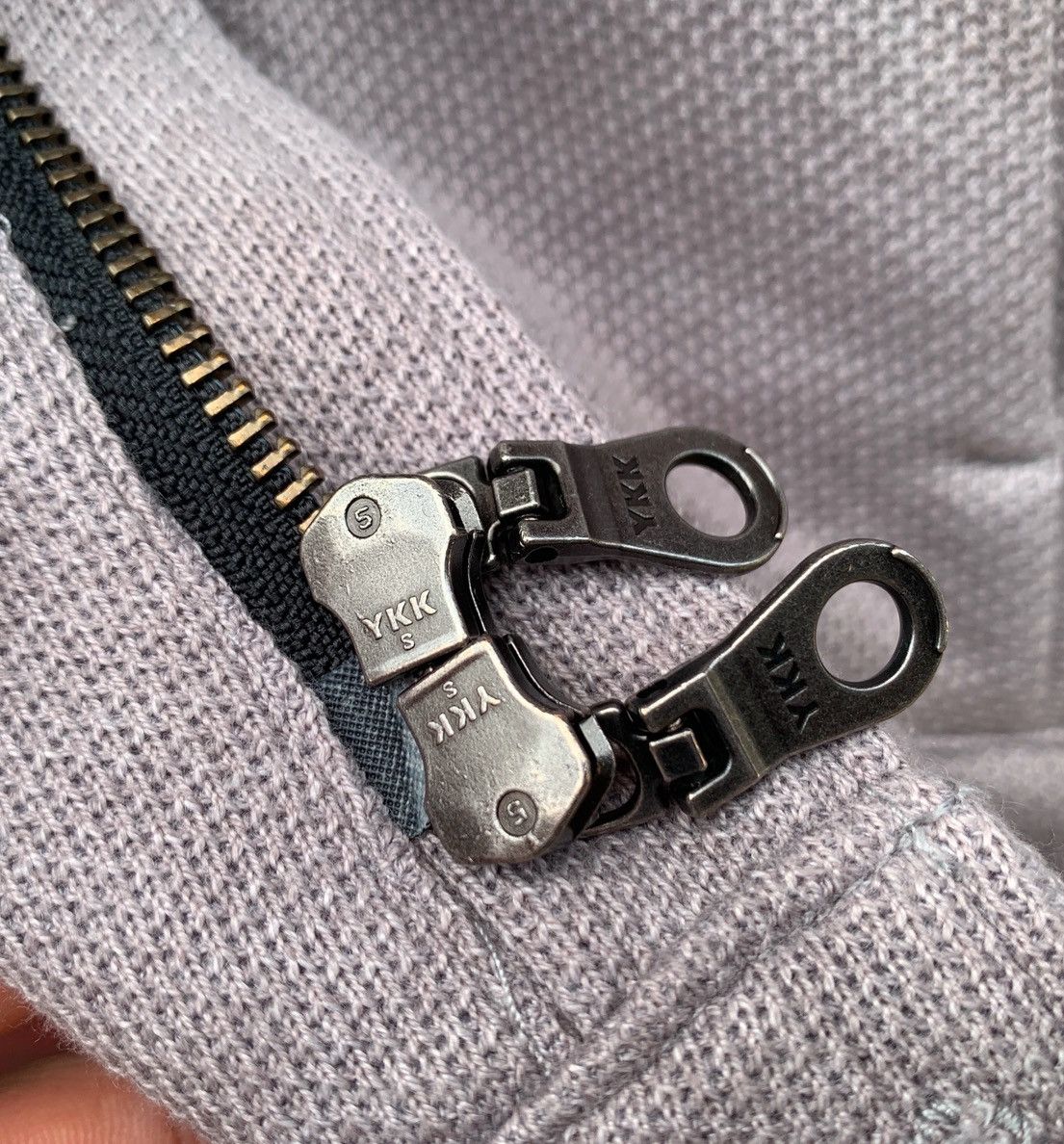 Tete Homme TETE HOMME MINIMALIST LIGHT GREY STAND COLLAR ZIP UP JACKET Size US S / EU 44-46 / 1 - 9 Thumbnail