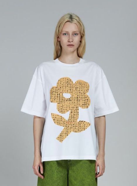 Marni oc11z0525 Organic Cotton T-Shirt in White Size XL / US 12-14 / IT 48-50 - 2 Thumbnail