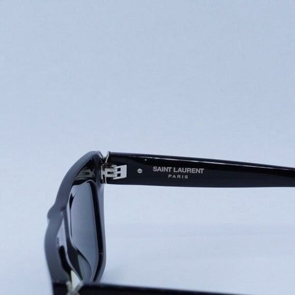 Saint Laurent Paris Saint Laurent SLM131 001 Sunglasses Black Rectangle Frame Size ONE SIZE - 4 Thumbnail