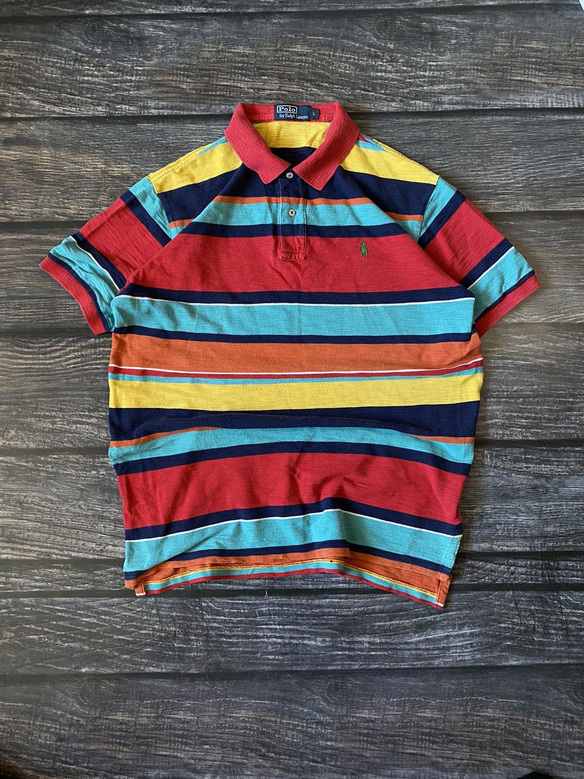 Polo Ralph Lauren × Ralph Lauren Ralph Laurent Coarse Knit Vintage Shirt Size US L / EU 52-54 / 3 - 1 Thumbnail