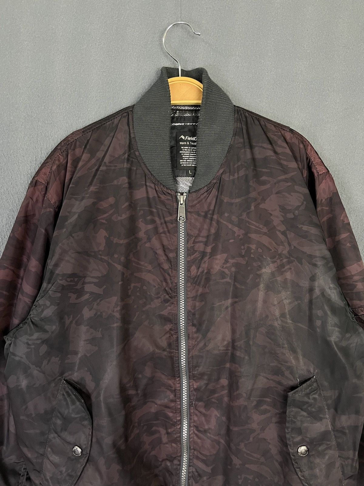 Japanese Brand Heat Assist Red Camouflage Army Stripes Bomber Jacket Size US L / EU 52-54 / 3 - 3 Thumbnail