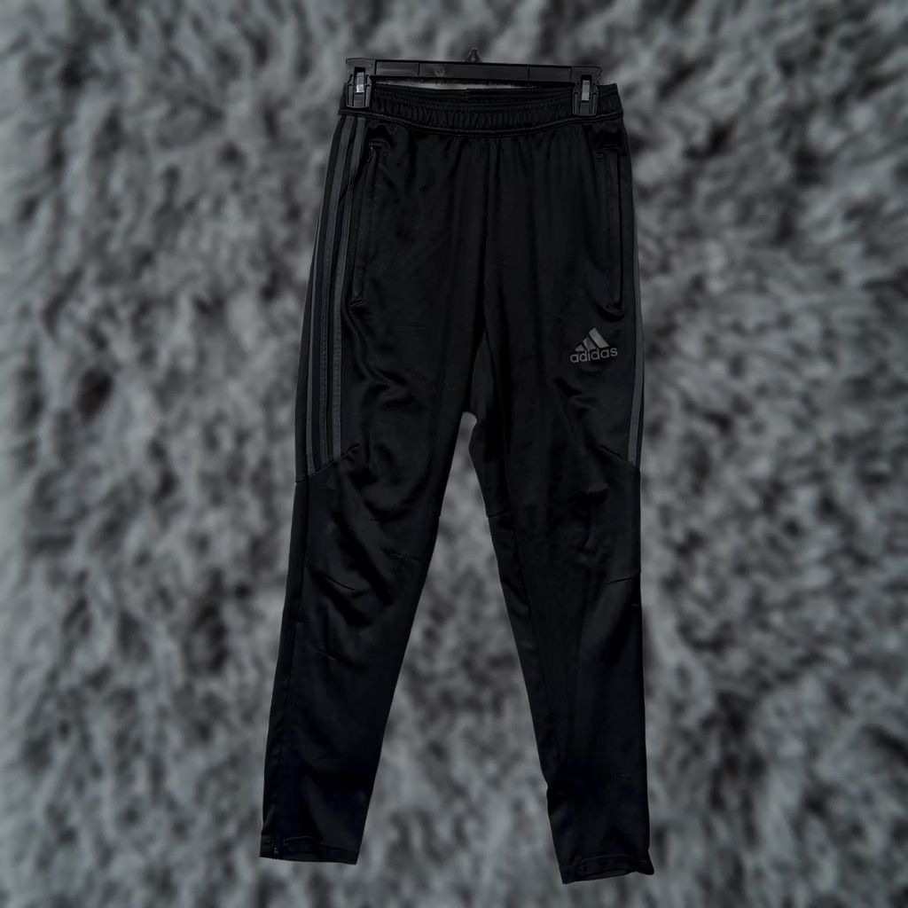 Adidas Adidas Climacool Track Pants Mens S Black Gray Zip Ankle Athletic Sports Tapered Stripe Pattern Sportswear Casual Mens Size US 29 - 1 Thumbnail