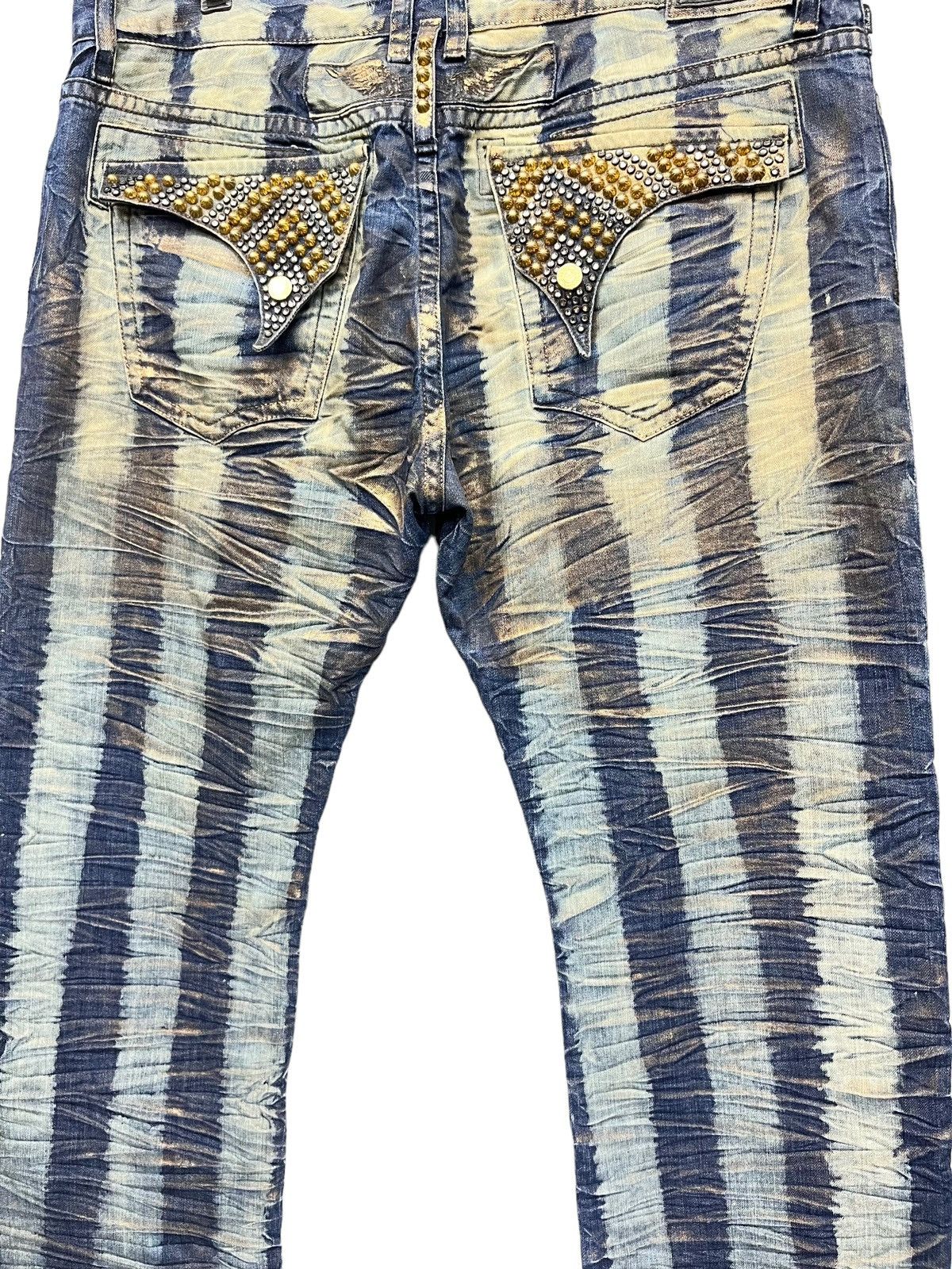 Asspizza × Robins Jeans 42”🔥RARE ROBIN’S JEANS FYE DESIGN Long Flap Studded Striped Size US 42 / EU 58 - 11 Thumbnail