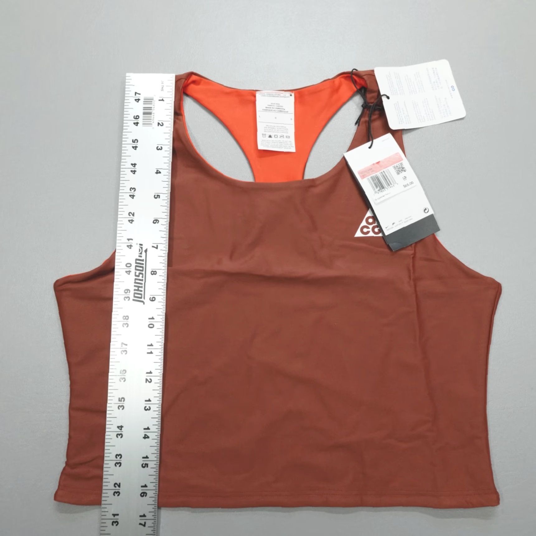 Nike Nike Dri-FIT Tank Reversible Women's Size L Orange Sleeveless Racerback Scoop Neck Nike ACG "Tree Frog" HJ0252-245 Size ONE SIZE - 6 Thumbnail