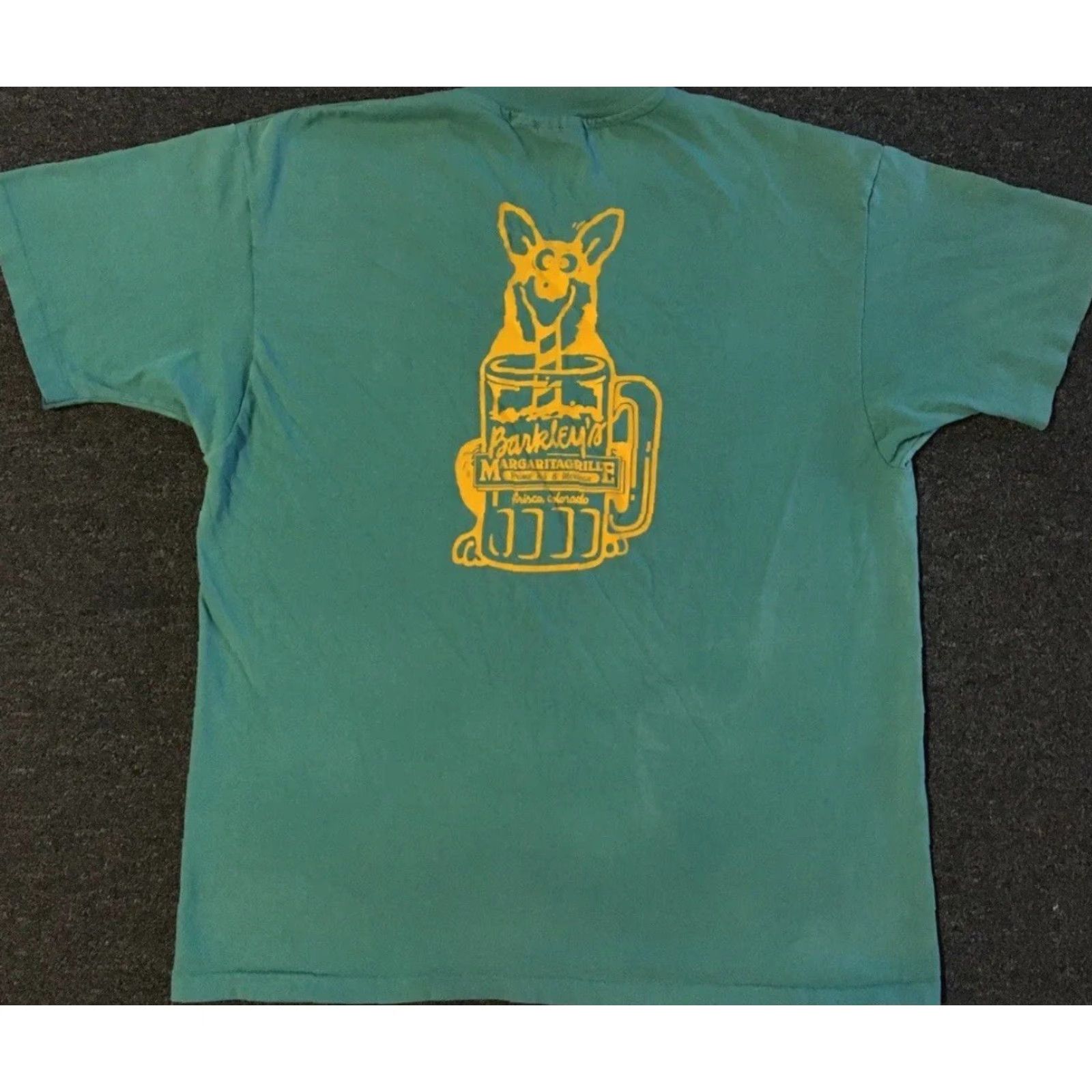Vintage VINTAGE Barkleys Bar Faded Drunk Dog Shirt L Green 90s 80s Funny Motorcycle Harley Punk Rock USA University College School Trucker Biker Rockabilly Size US L / EU 52-54 / 3 - 2 Thumbnail