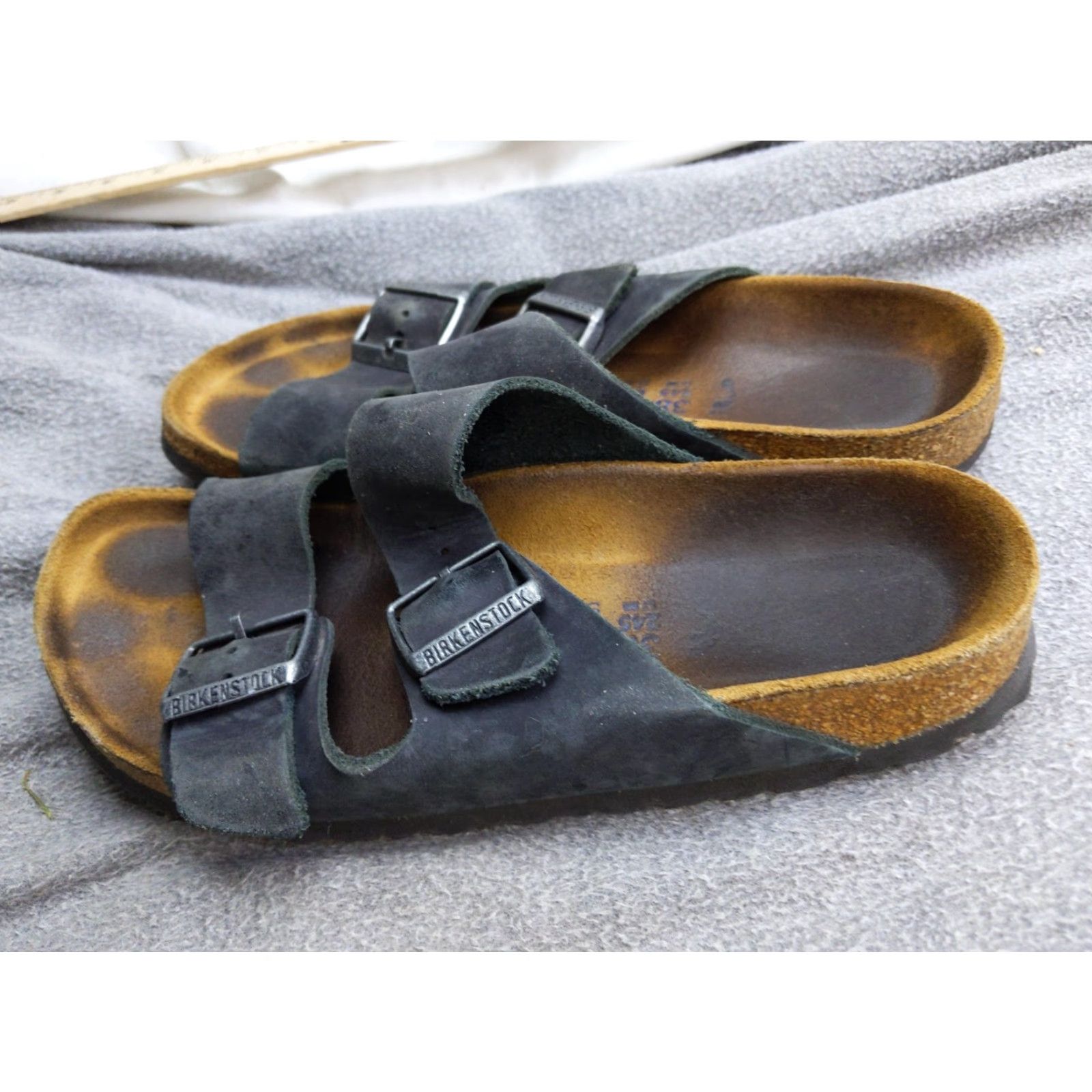 Birkenstock Birkenstock Arizona Soft Footbed Sandals Womens 7 38 Black Suede Slide Comfort Size US 7 / IT 37 - 2 Thumbnail