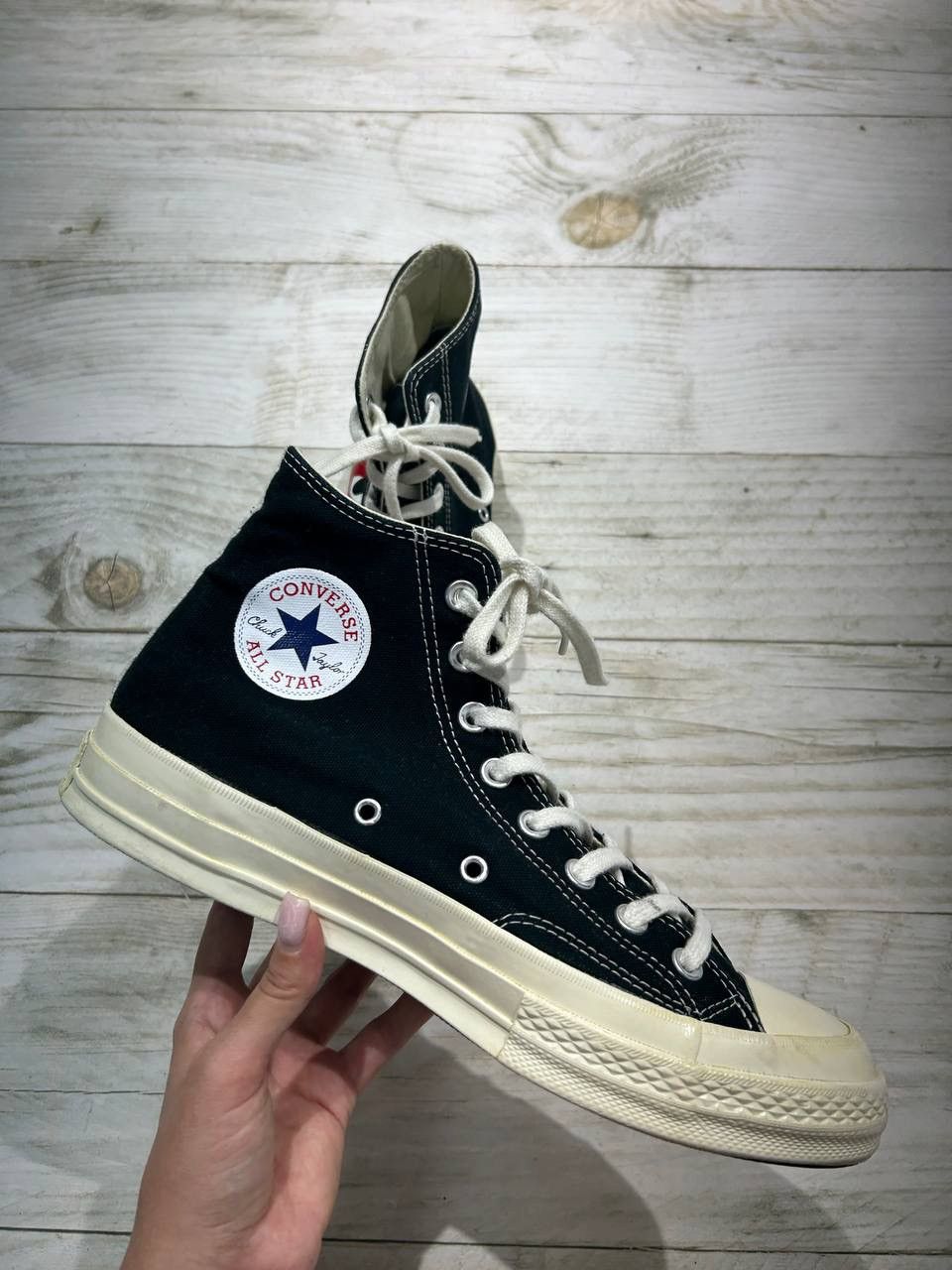 Comme des Garcons PLAY Comme des Garçons x Converse High Top CDG Sneakers Size US 8.5 / EU 41-42 - 6 Thumbnail