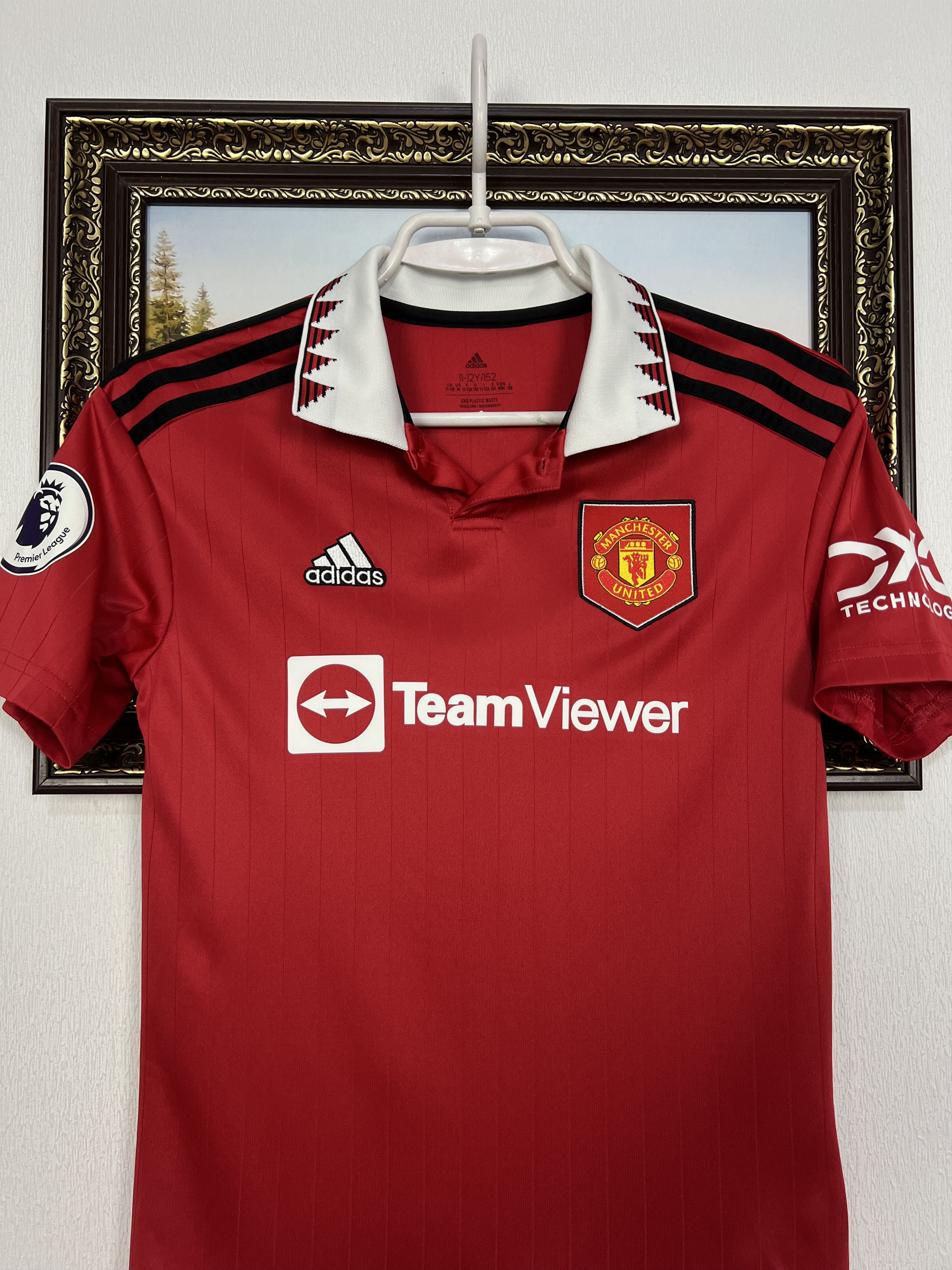 Adidas Manchester United football shirt Soccer #10 Rashford Boys Size US XXS / EU 40 - 4 Thumbnail