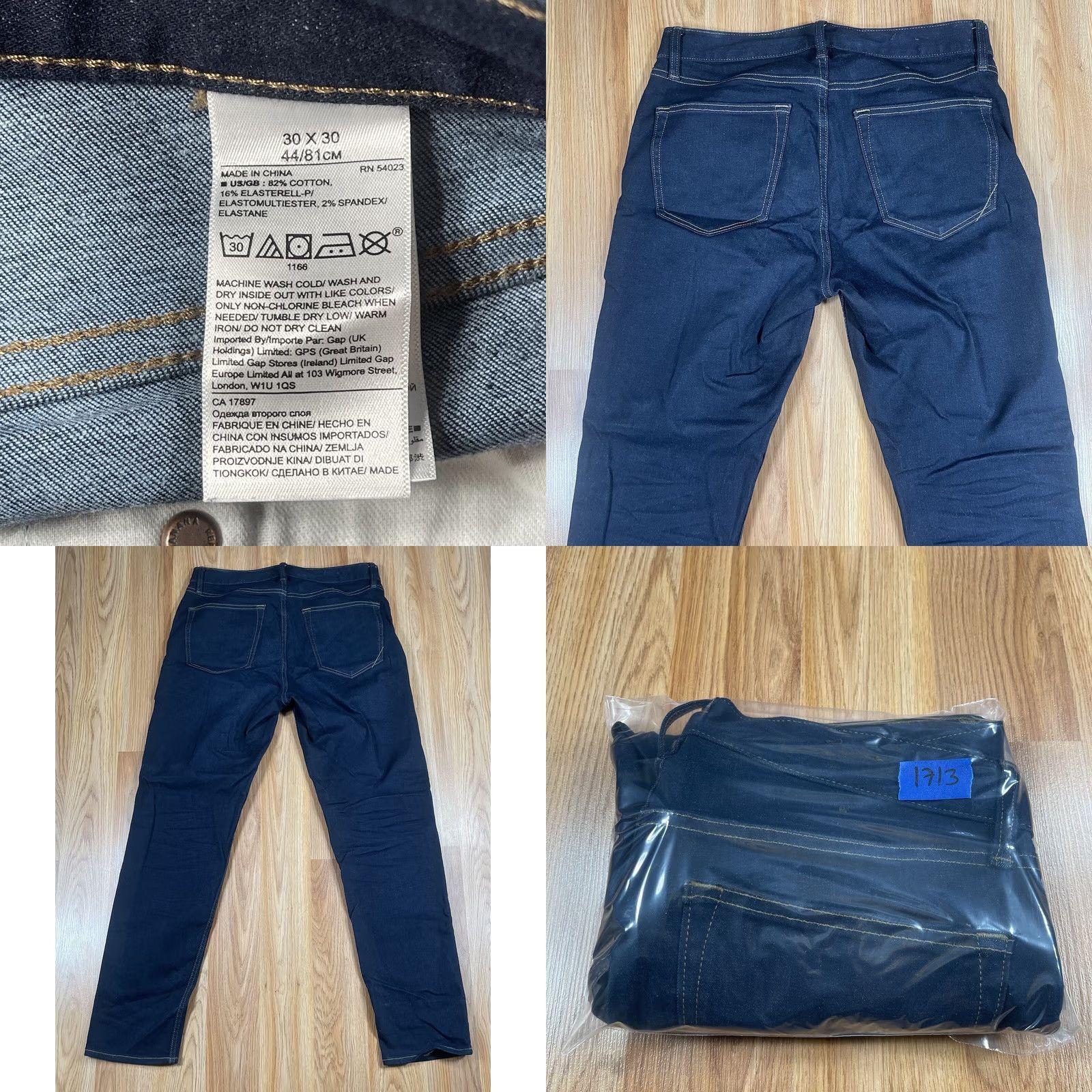 Banana Republic VINTAGE Banana Republic Jeans Mens 30Wx30L Stretch Athletic Tapered Fit Blue Denim Pants Size US 30 / EU 46 - 9 Thumbnail
