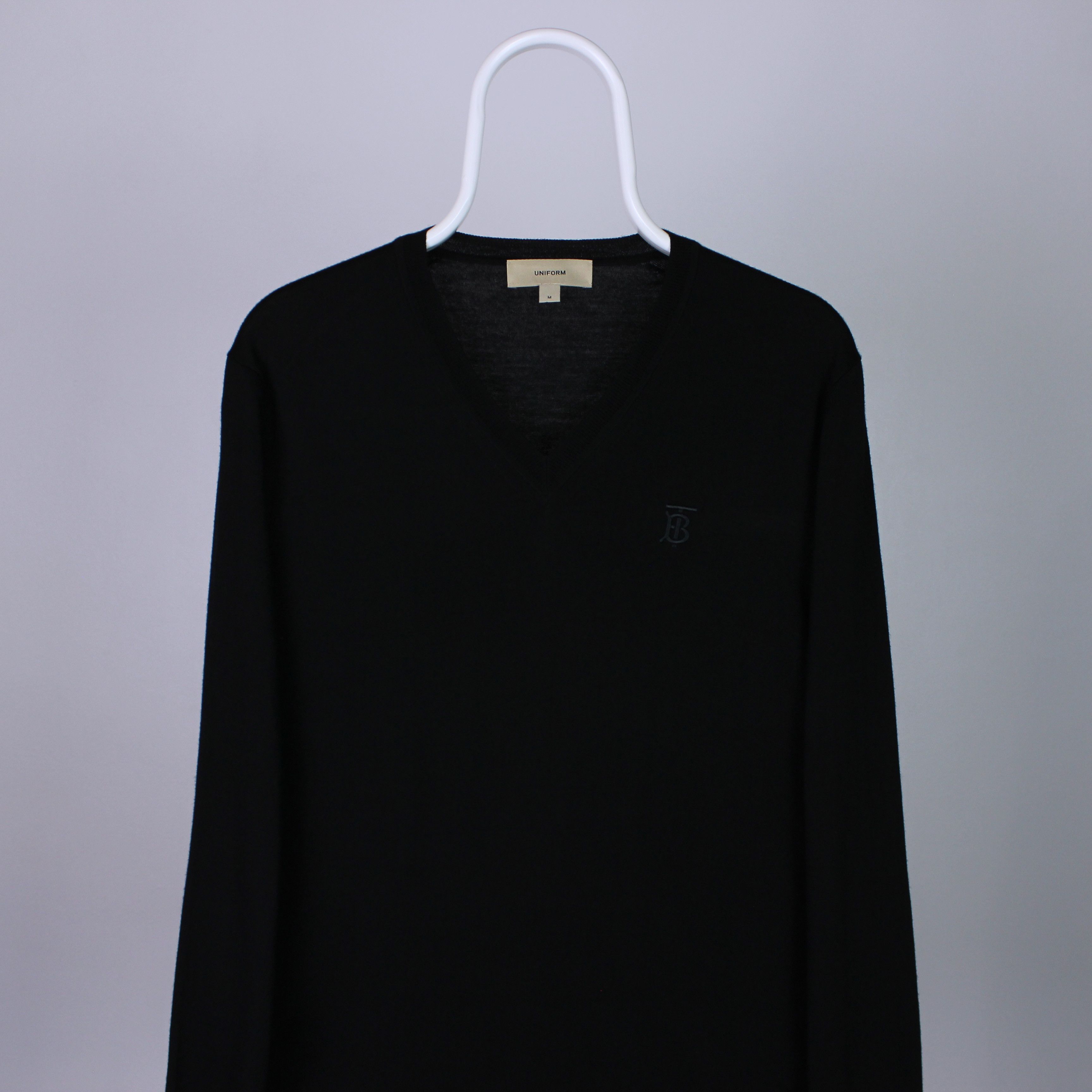 Burberry Burberry vintage sweater uniform merino wool M black Size US M / EU 48-50 / 2 - 1 Thumbnail