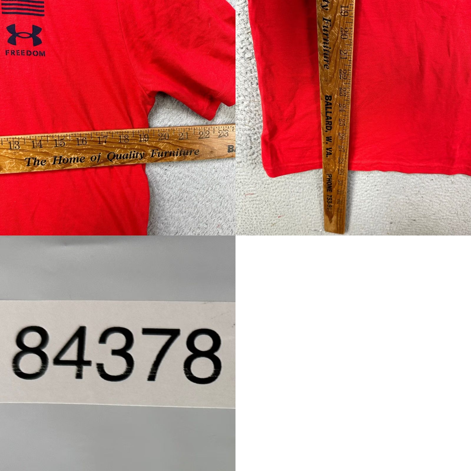 Under Armour Under Armour Crew Neck T-Shirt Graphic Print FreedoM Red USA Flag Men’s Medium Distinctive Logo Casual Shirt Size US M / EU 48-50 / 2 - 8 Thumbnail