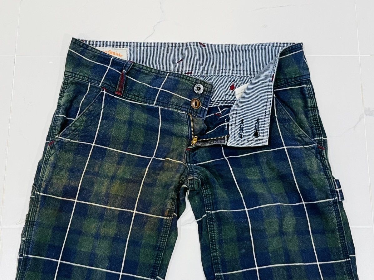 Japanese Brand Japan Designer Betty Smith Lowrise Super Flared Tartan Pants Size 32" / US 10 / IT 46 - 7 Thumbnail