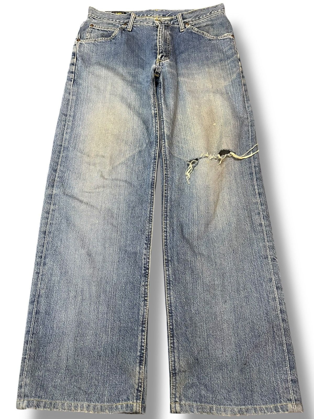 Lee Vintage Lee Riders Baggy Wide Leg Distressed Denim Size US 31 - 1 Thumbnail
