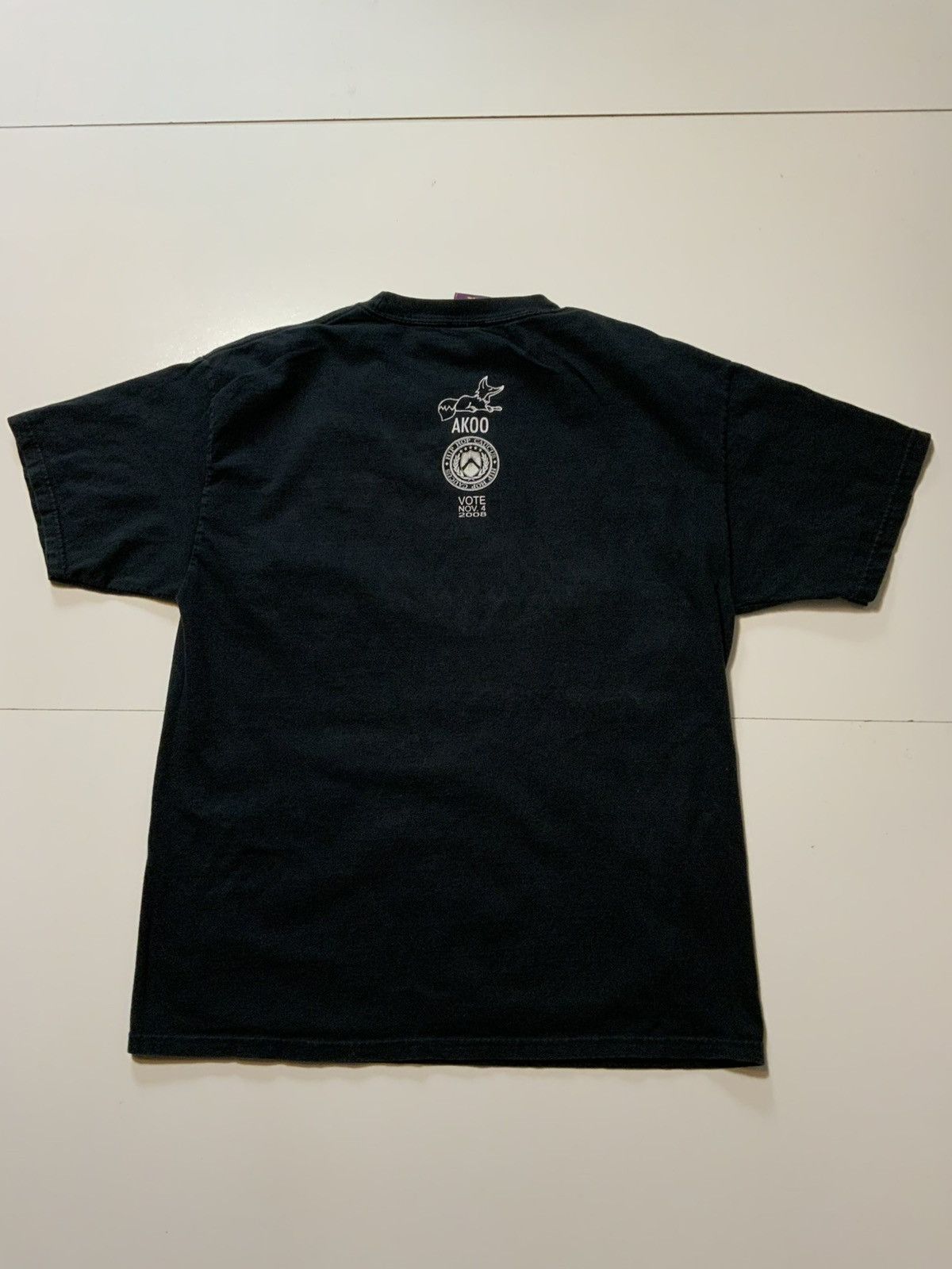 AKOO Akoo Respect My Vote 2008 Hip Hop Caucas S/S Crew T-Shirt Size US L / EU 52-54 / 3 - 2 Thumbnail